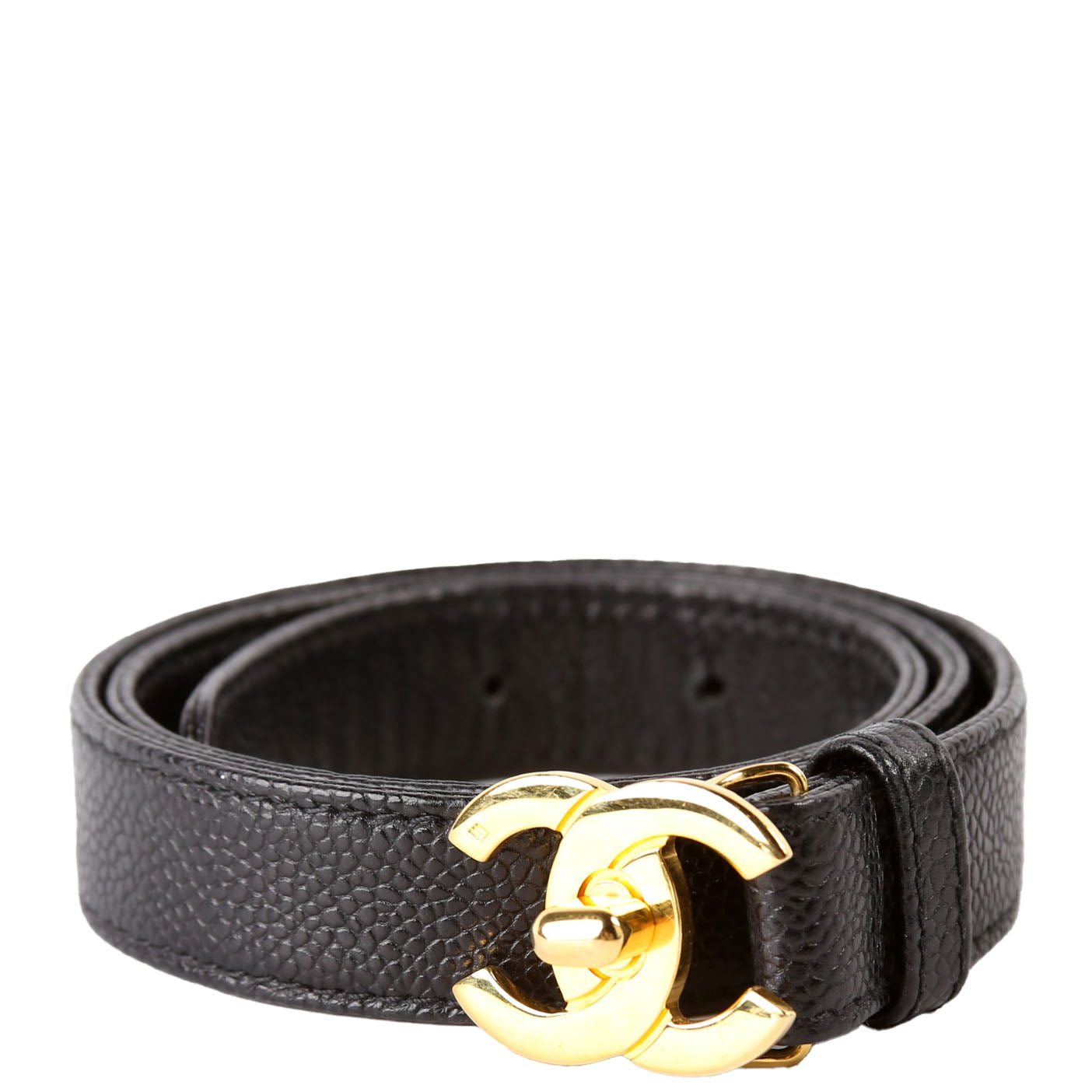 Turnlock Caviar Vintage Belt Size 70/28 Black