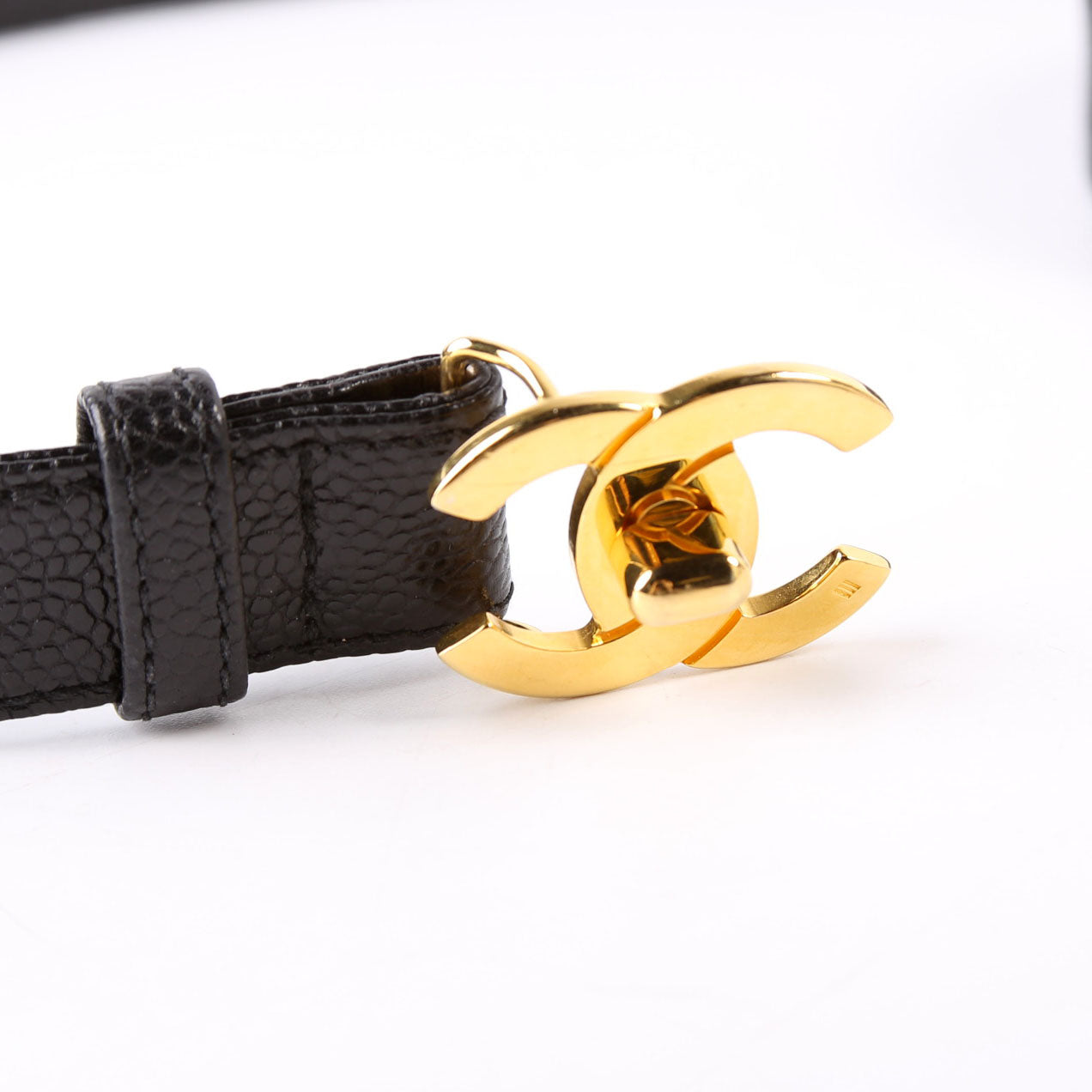 Turnlock Caviar Vintage Belt Size 70/28 Black