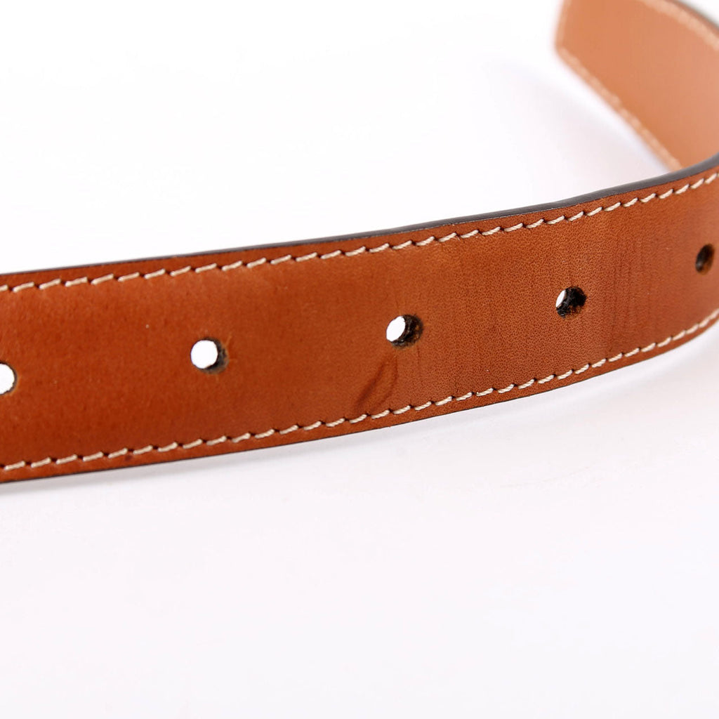 Triomphe Medium Taurillion Leather Belt Size 70 Brown