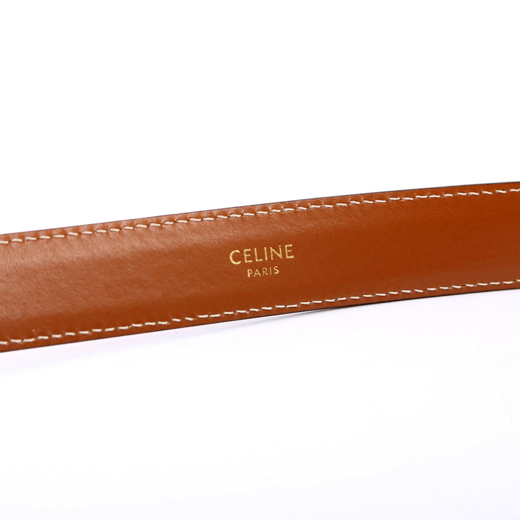 Triomphe Medium Taurillion Leather Belt Size 70 Brown