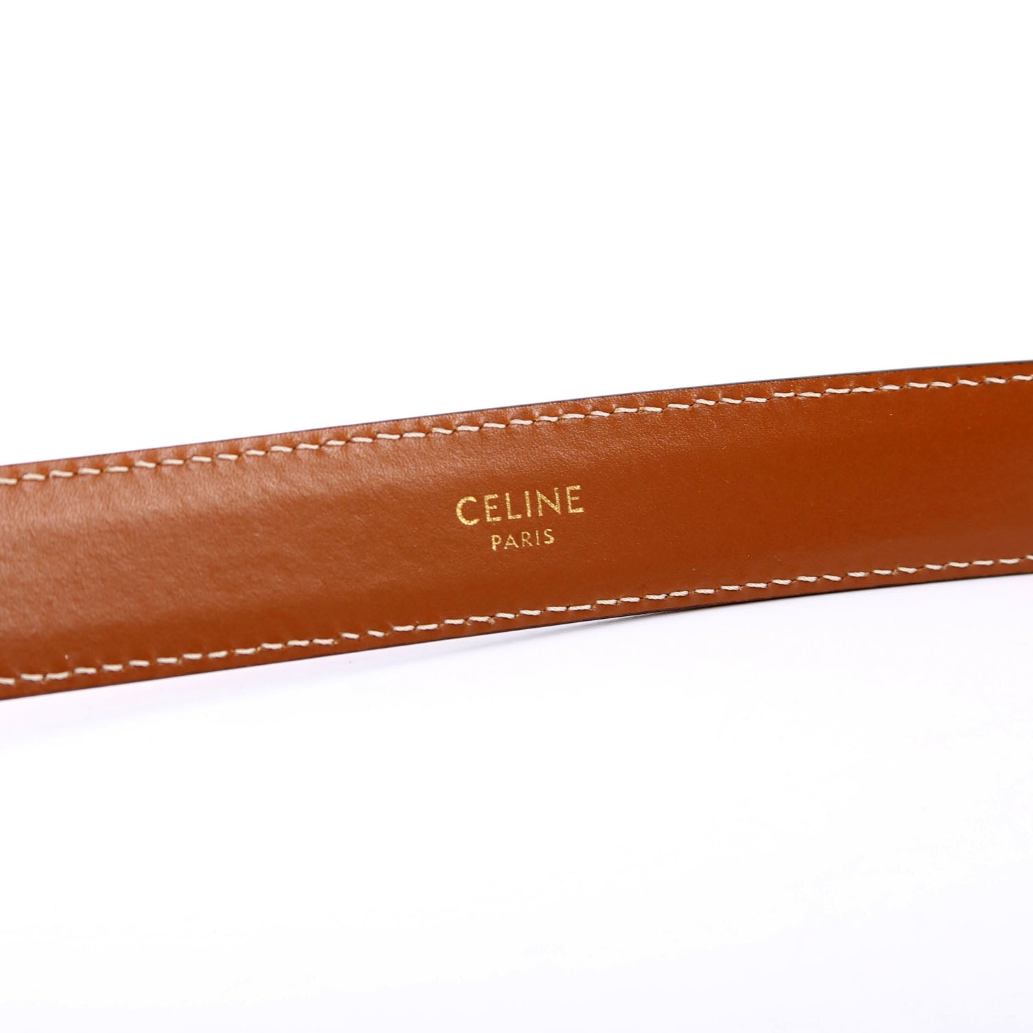 Triomphe Medium Taurillion Leather Belt Size 70 Brown
