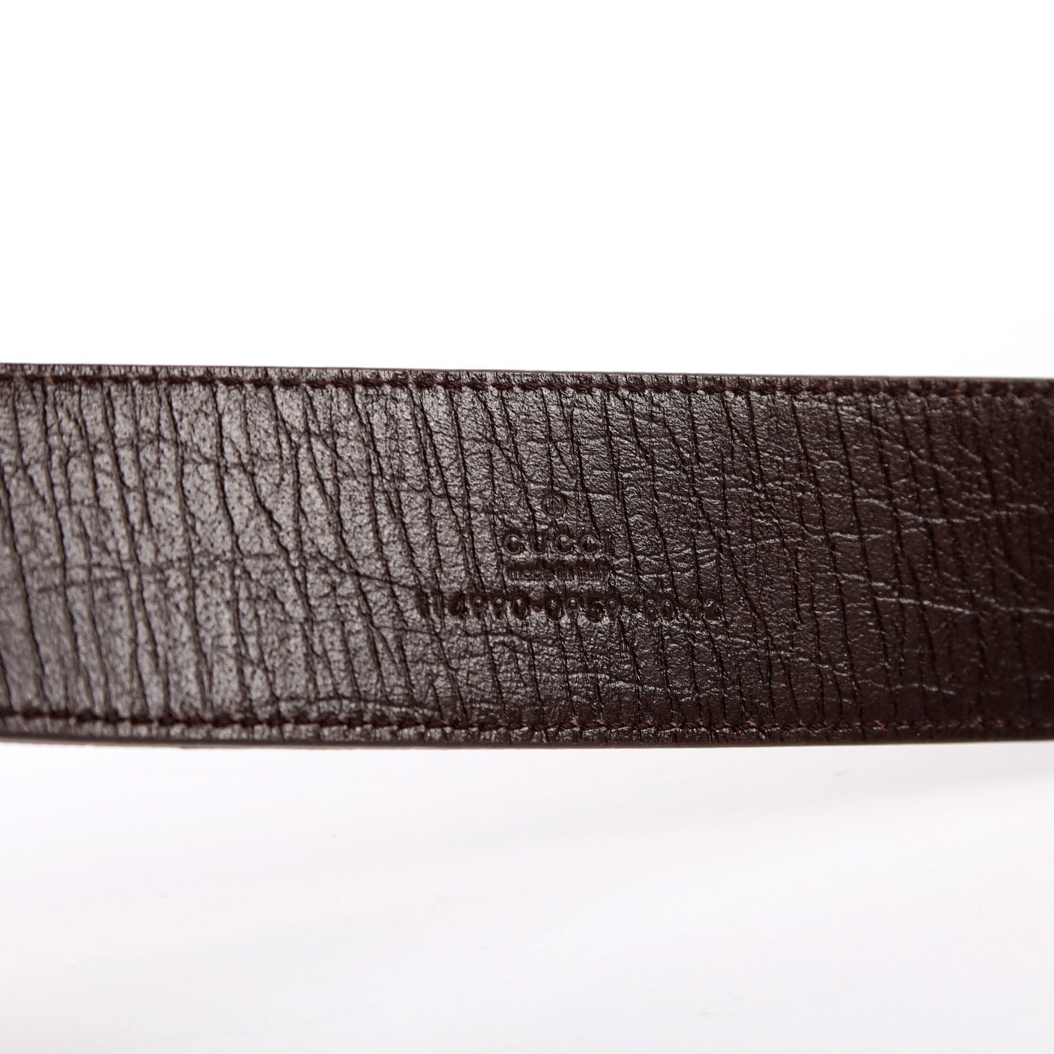 114990 GG Supreme Square Buckle Belt Size 80/32 Brown