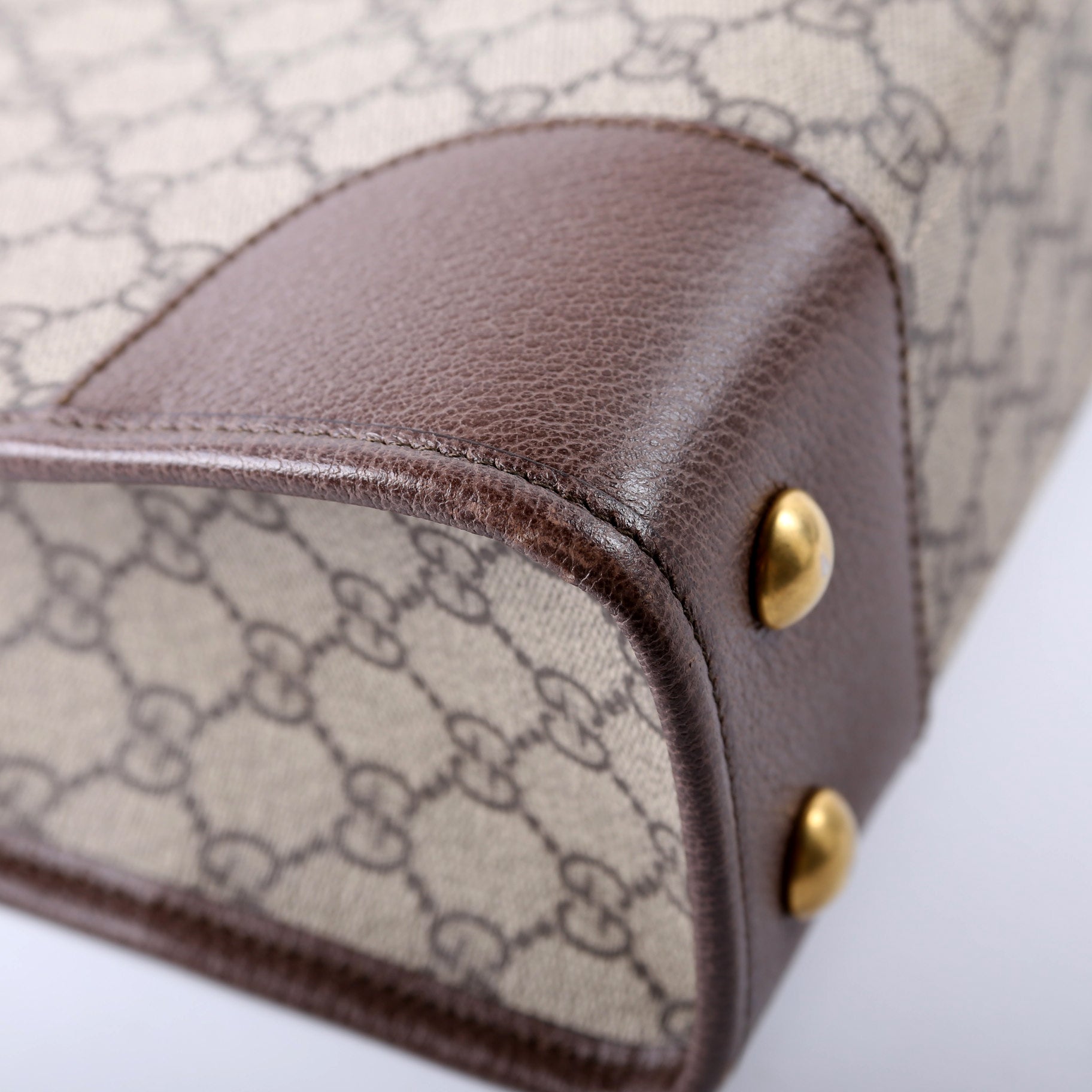 547941 GG Supreme Ophidia Top Handle Tote Medium Brown