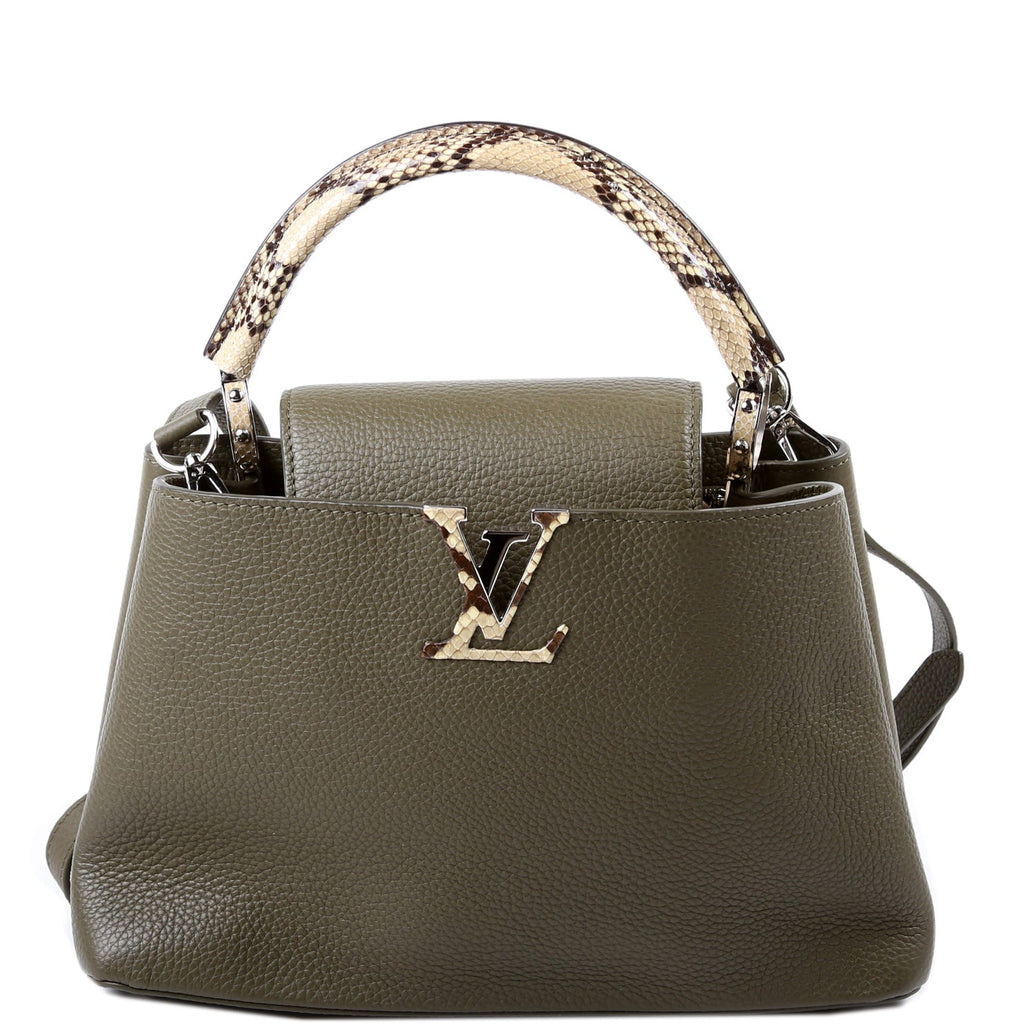 Capucines PM Taurillon/Python Green