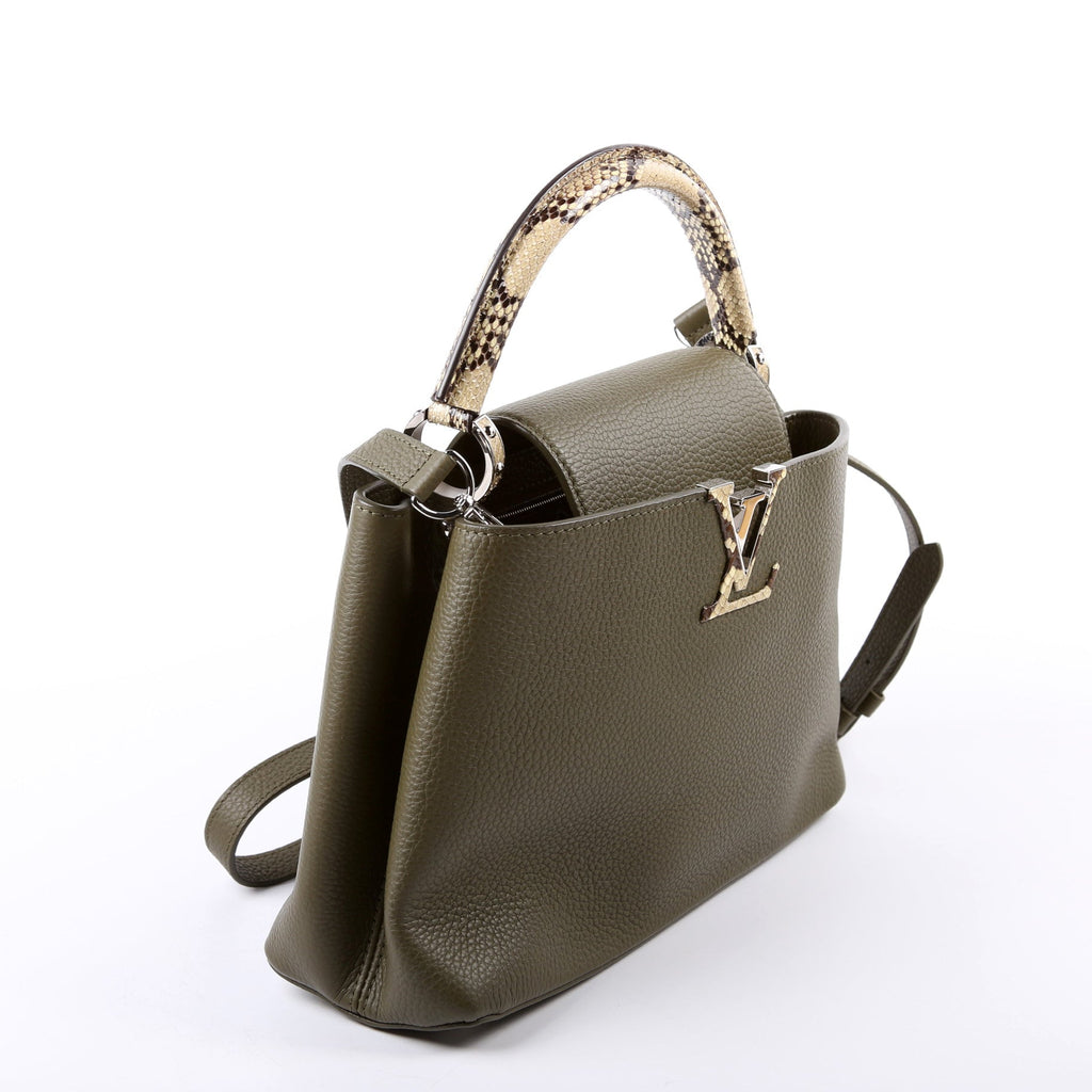 Capucines PM Taurillon/Python Green