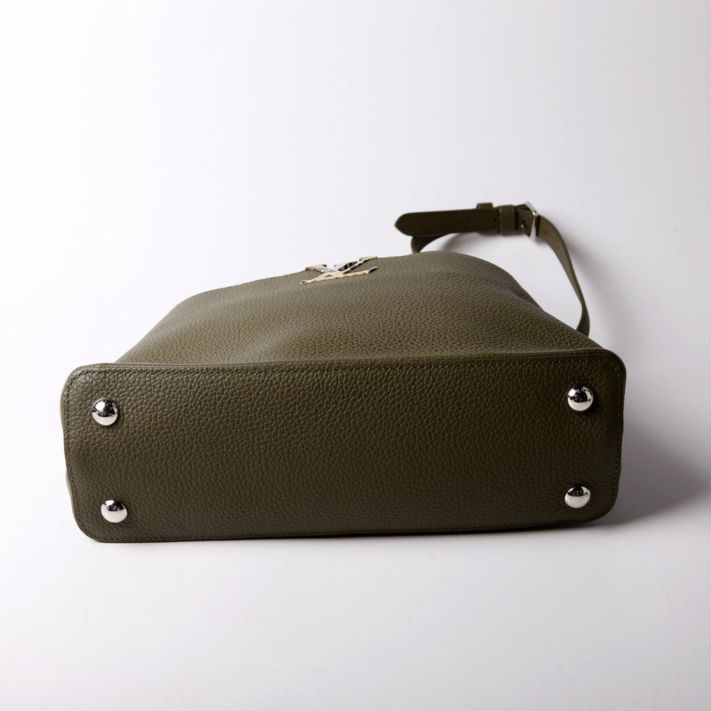 Capucines PM Taurillon/Python Green