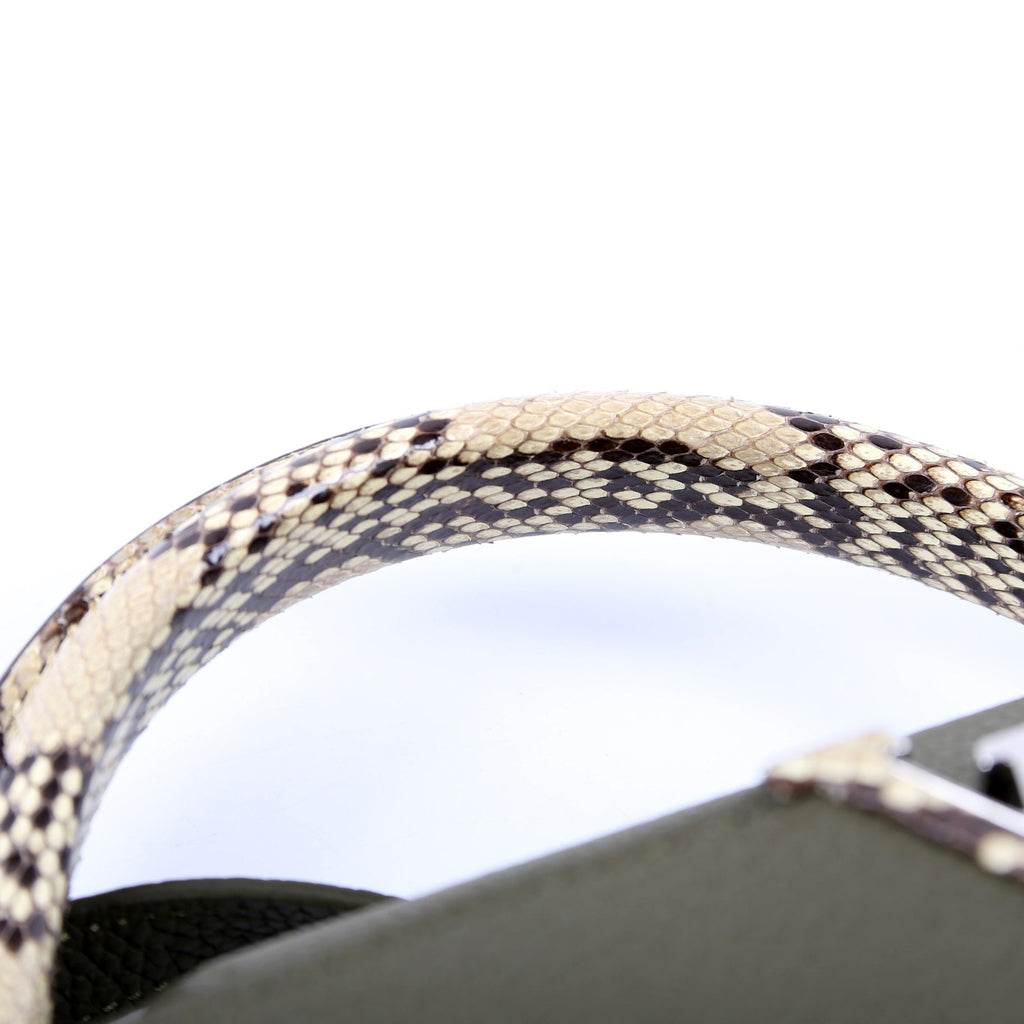 Capucines PM Taurillon/Python Green