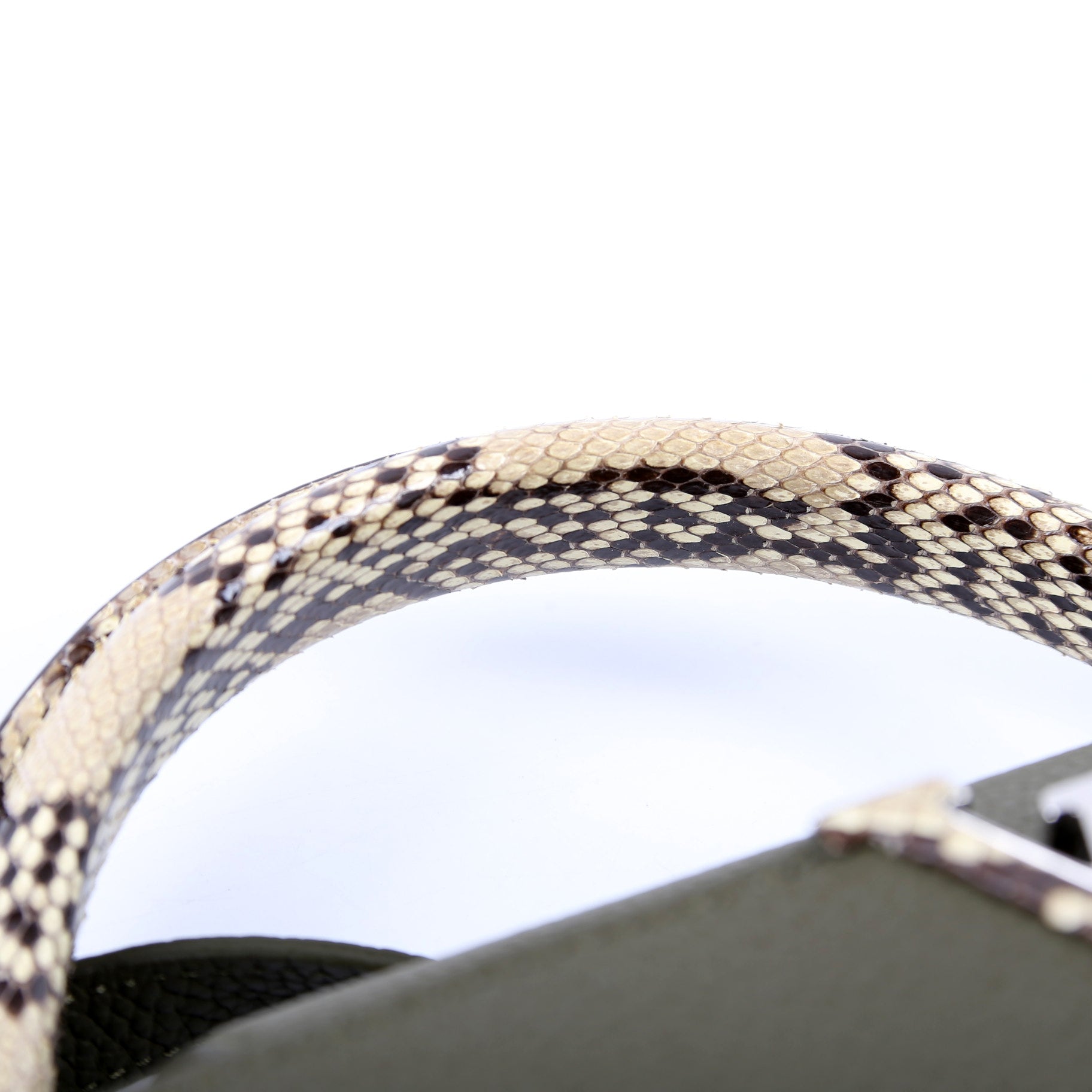 Capucines PM Taurillon/Python Green