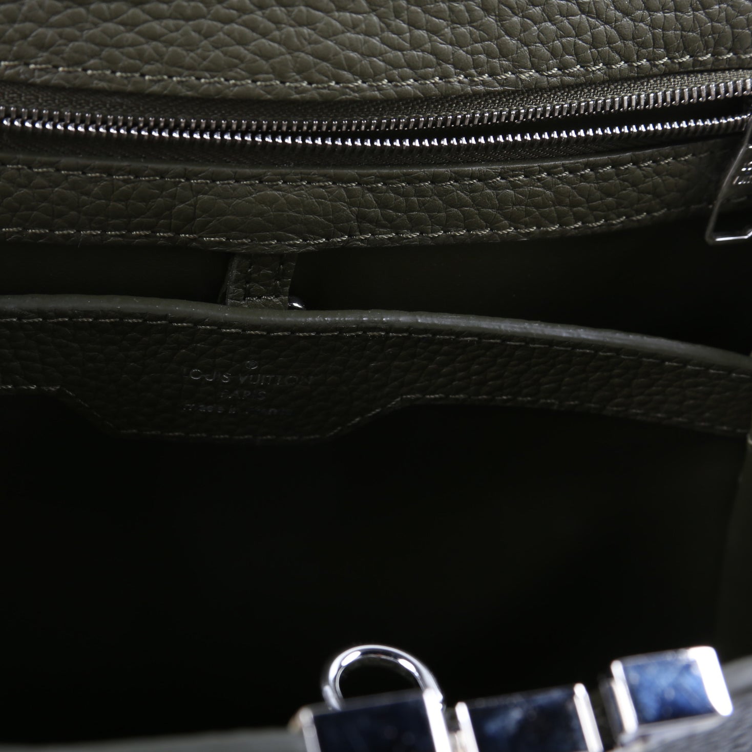 Capucines PM Taurillon/Python Green