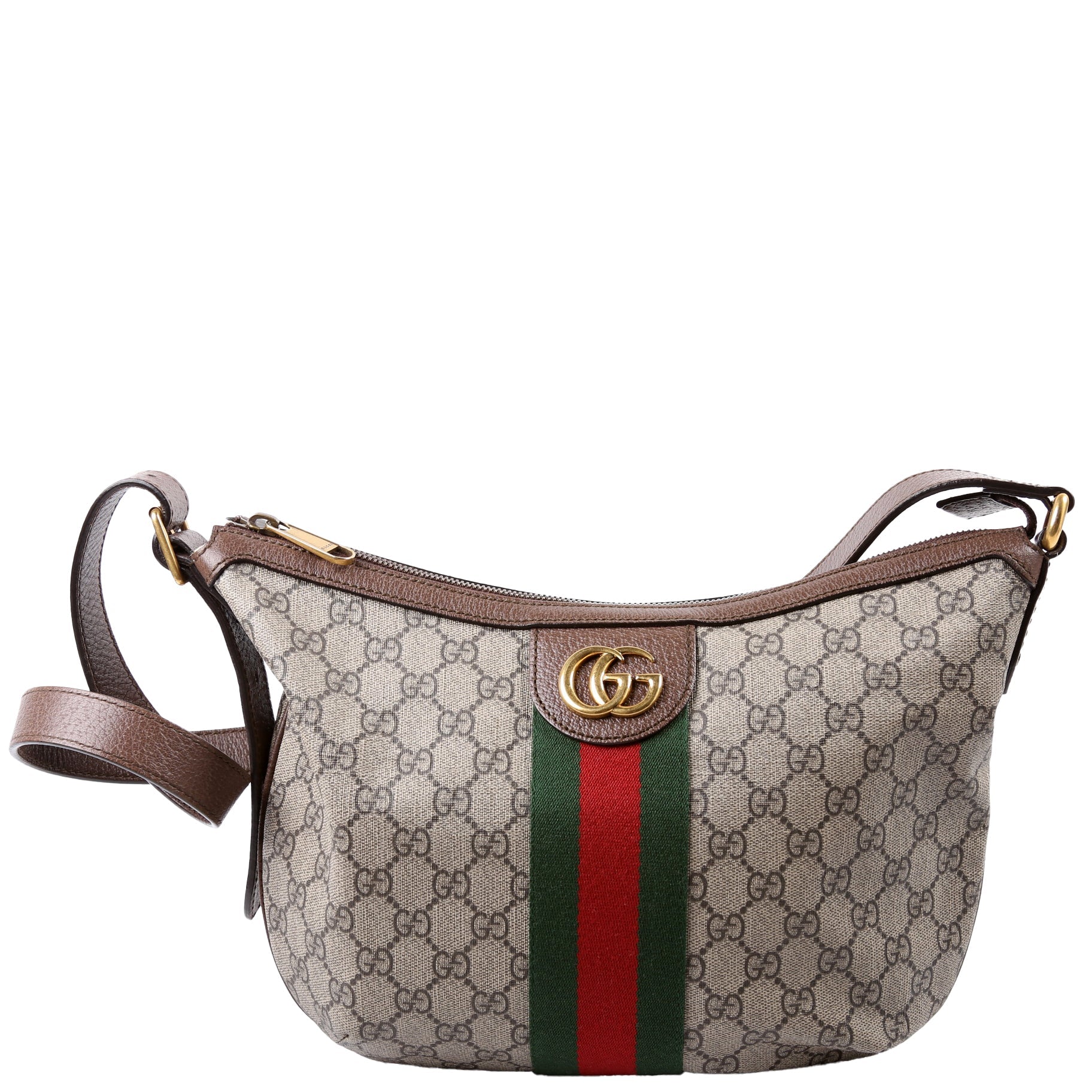 598125 Ophidia GG Supreme Small Shoulder Bag Brown