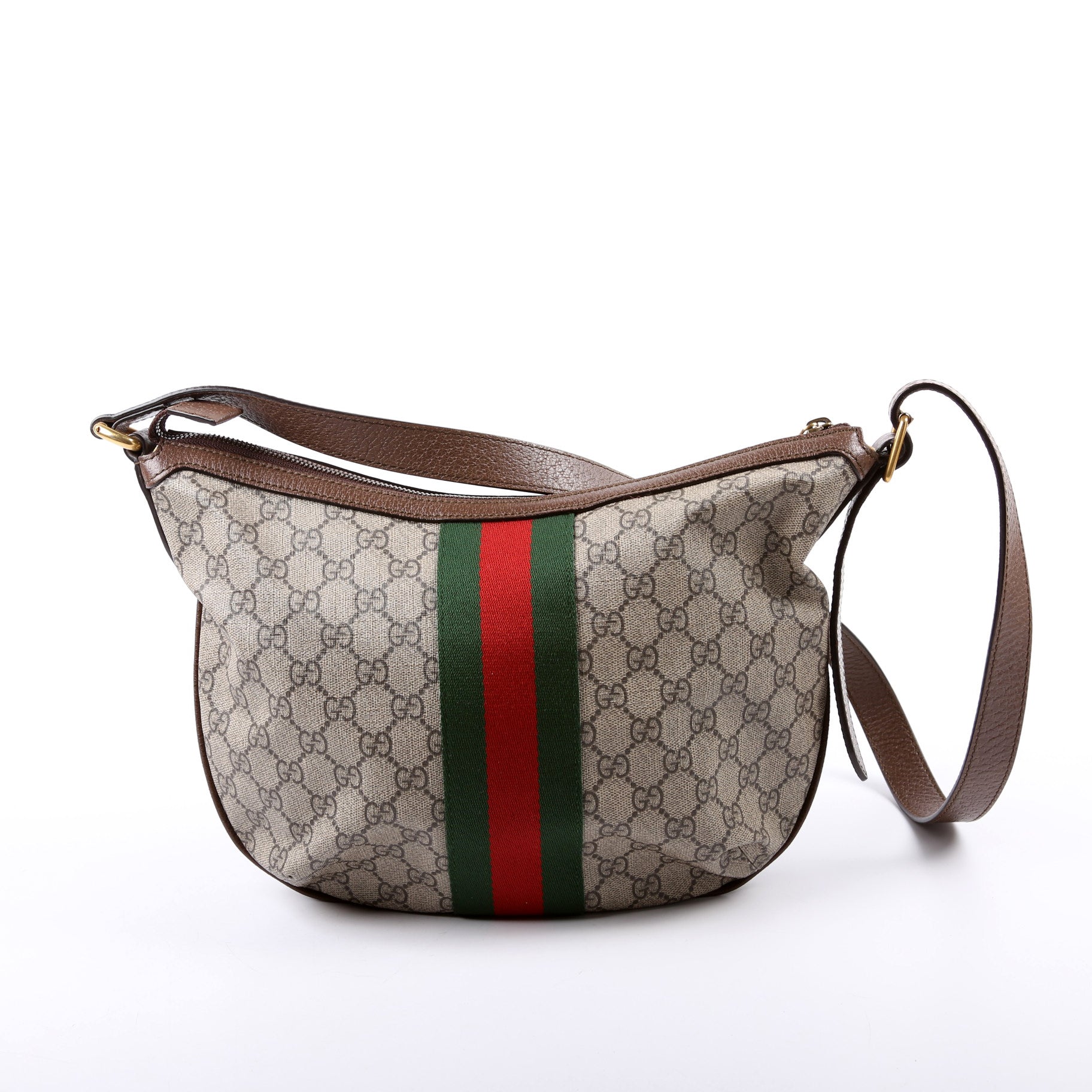 598125 Ophidia GG Supreme Small Shoulder Bag Brown