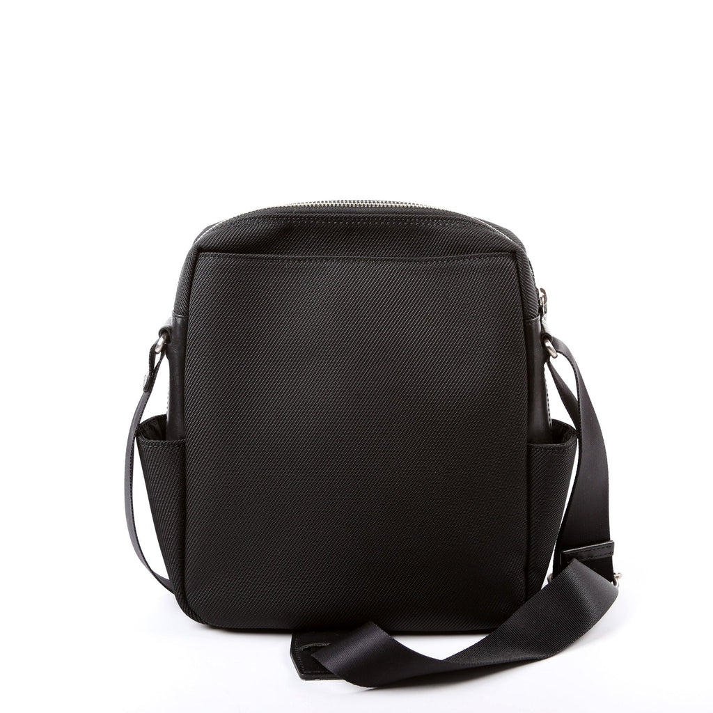 Nylon Travel Vertical Messenger Bag Black