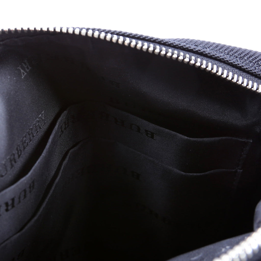 Nylon Travel Vertical Messenger Bag Black