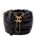 About Pearls Bucket Bag Mini Calfskin 31M Black