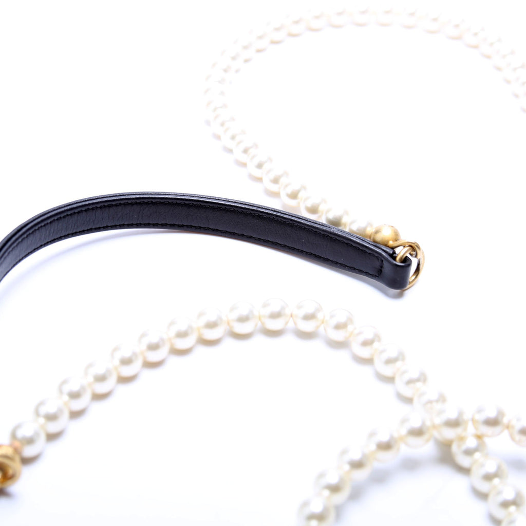 About Pearls Bucket Bag Mini Calfskin 31M Black
