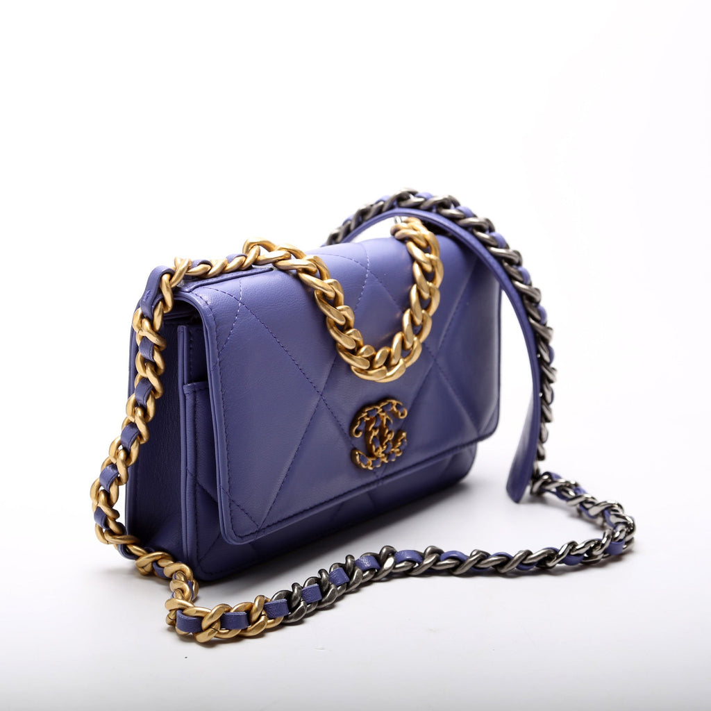 Chanel 19 WOC Quilted Lambskin 30M Purple