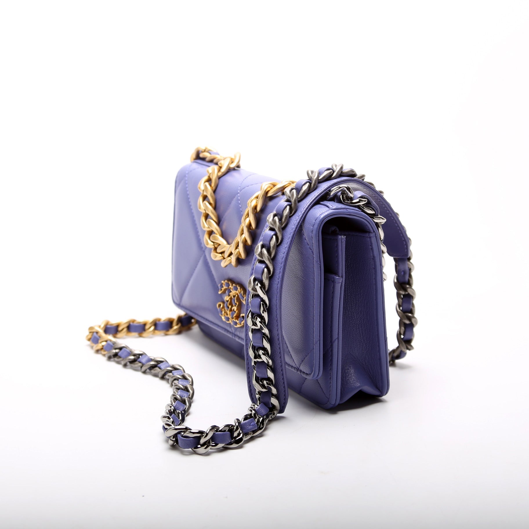 Chanel 19 WOC Quilted Lambskin 30M Purple