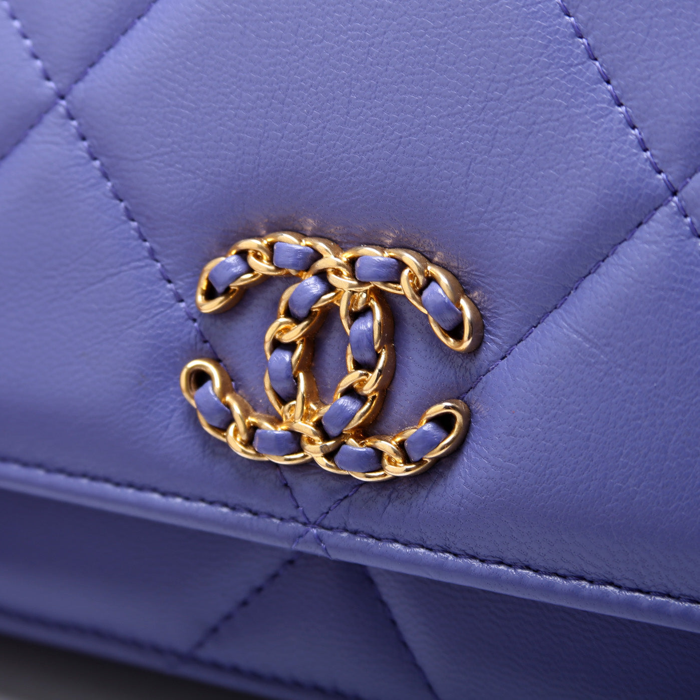 Chanel 19 WOC Quilted Lambskin 30M Purple