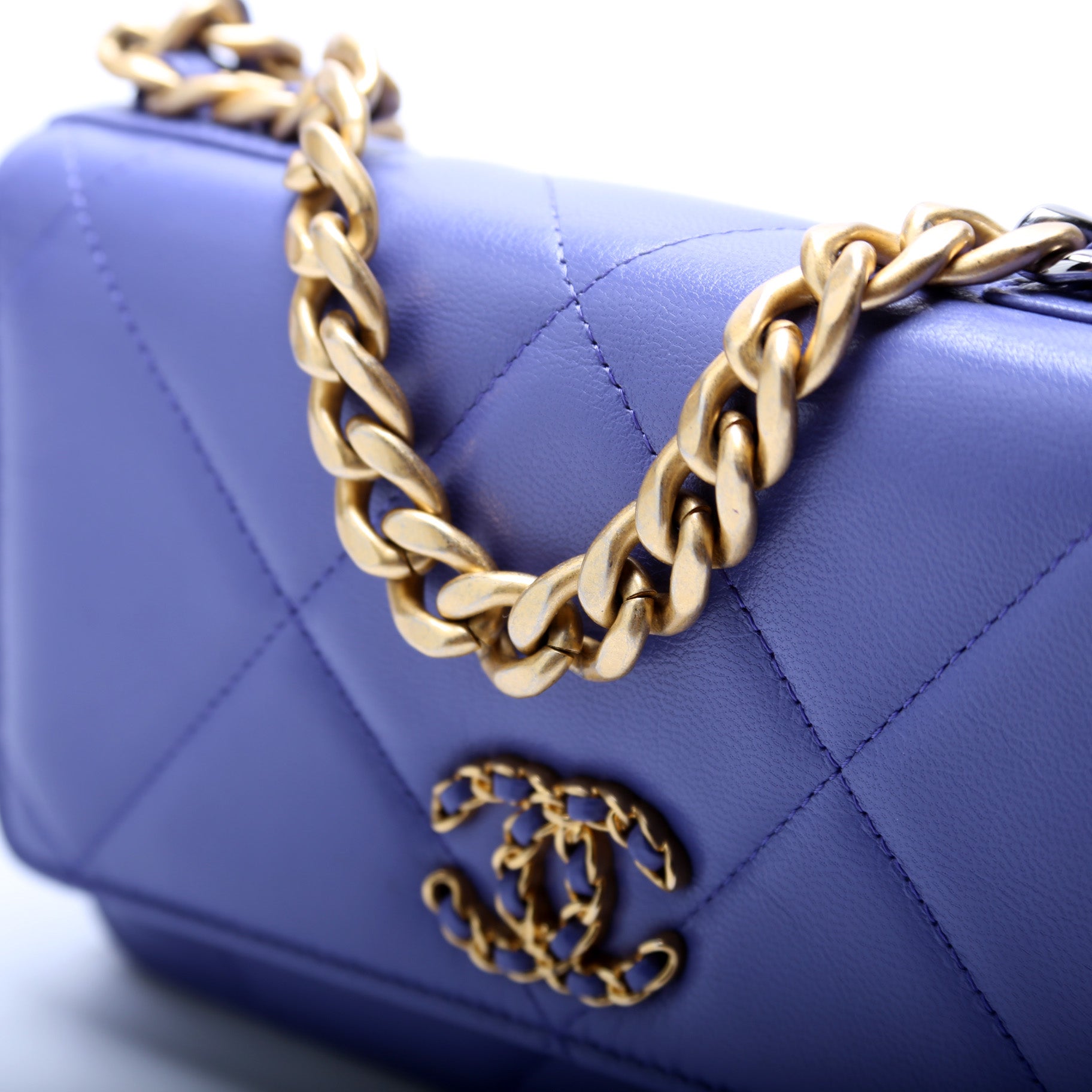 Chanel 19 WOC Quilted Lambskin 30M Purple