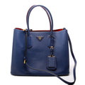 Saffiano Cuir Double Large Blue