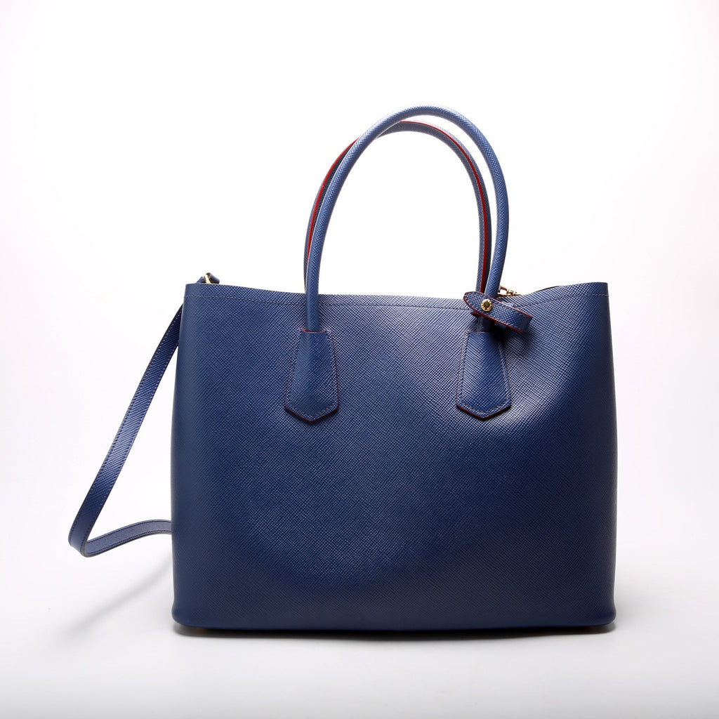 Saffiano Cuir Double Large Blue