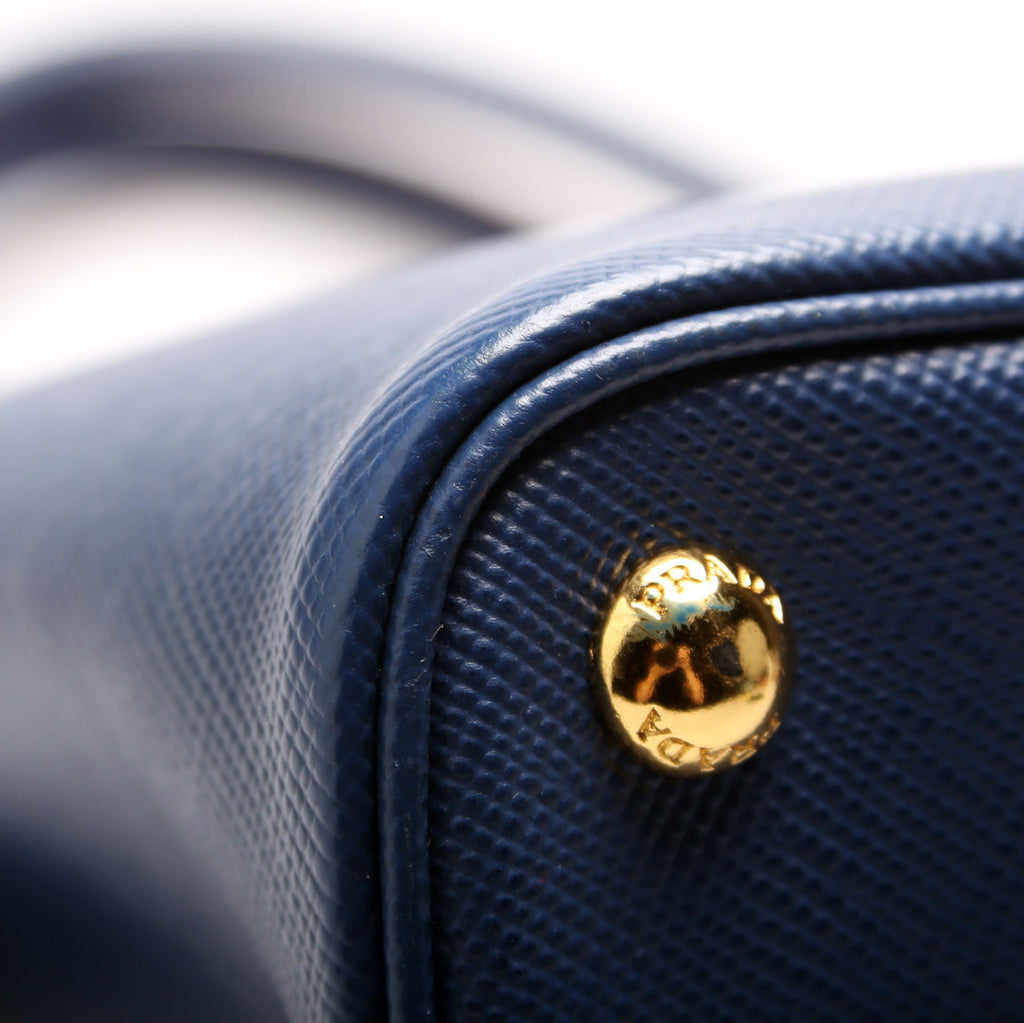 Saffiano Cuir Double Large Blue