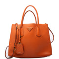 Saffiano Cuir Double Medium Orange