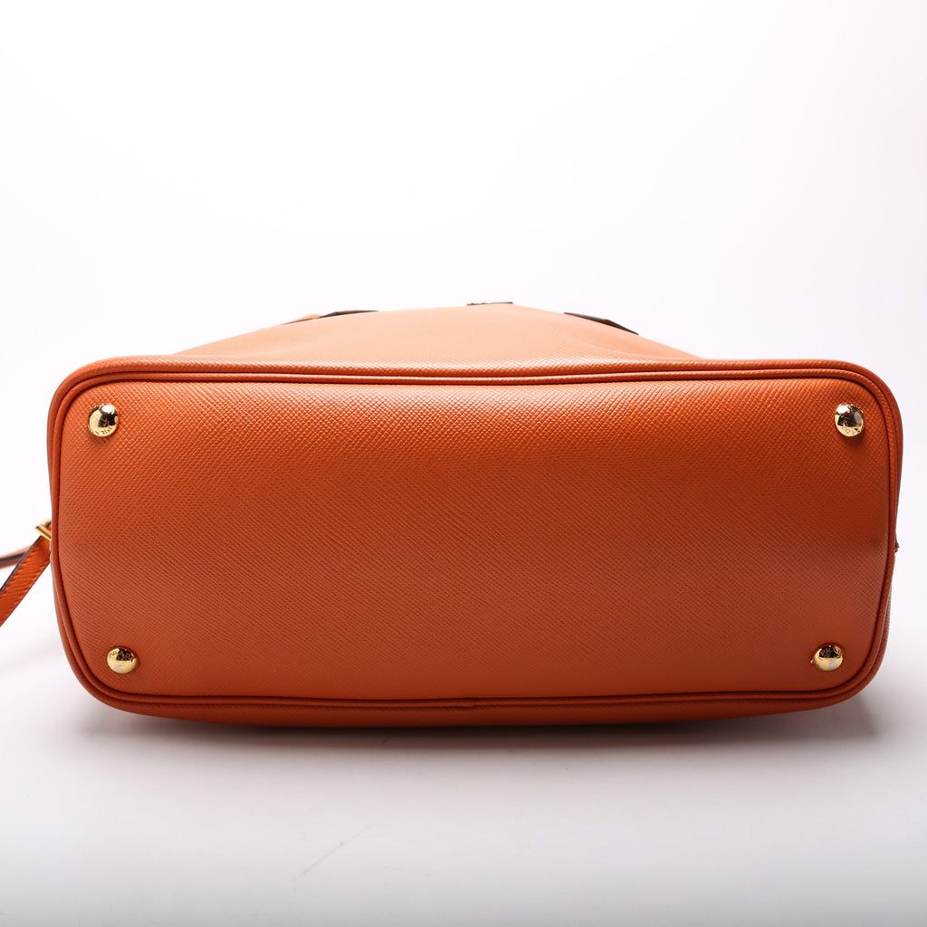 Saffiano Cuir Double Medium Orange
