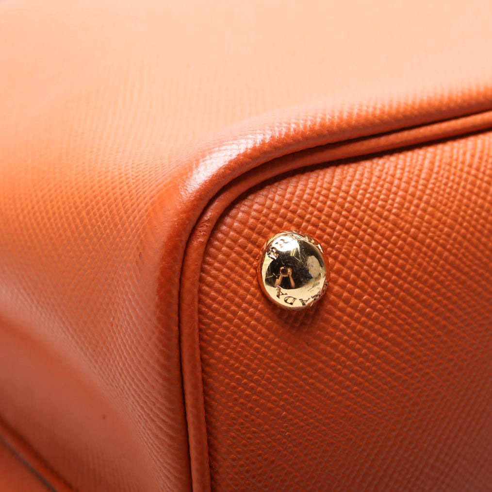 Saffiano Cuir Double Medium Orange