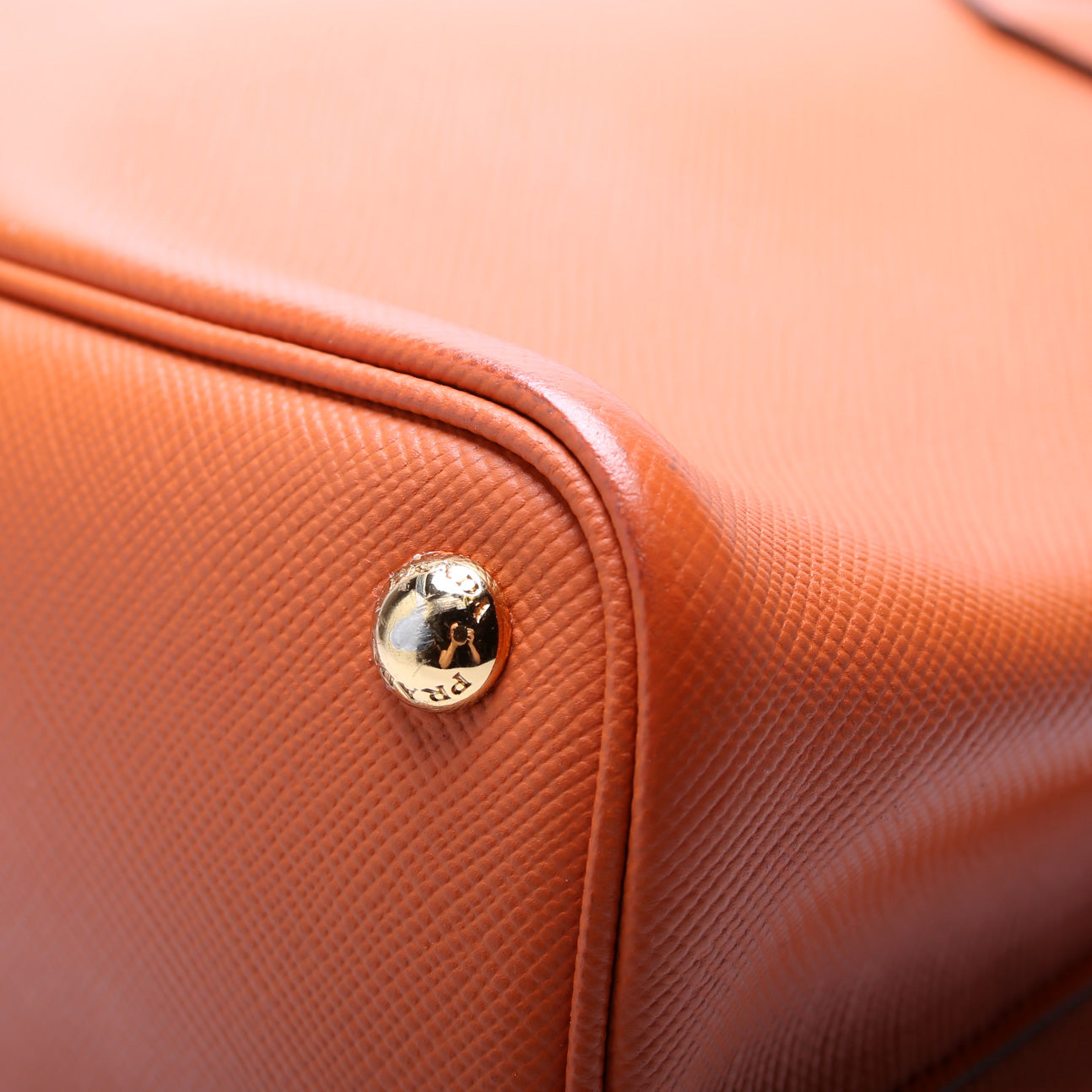 Saffiano Cuir Double Medium Orange