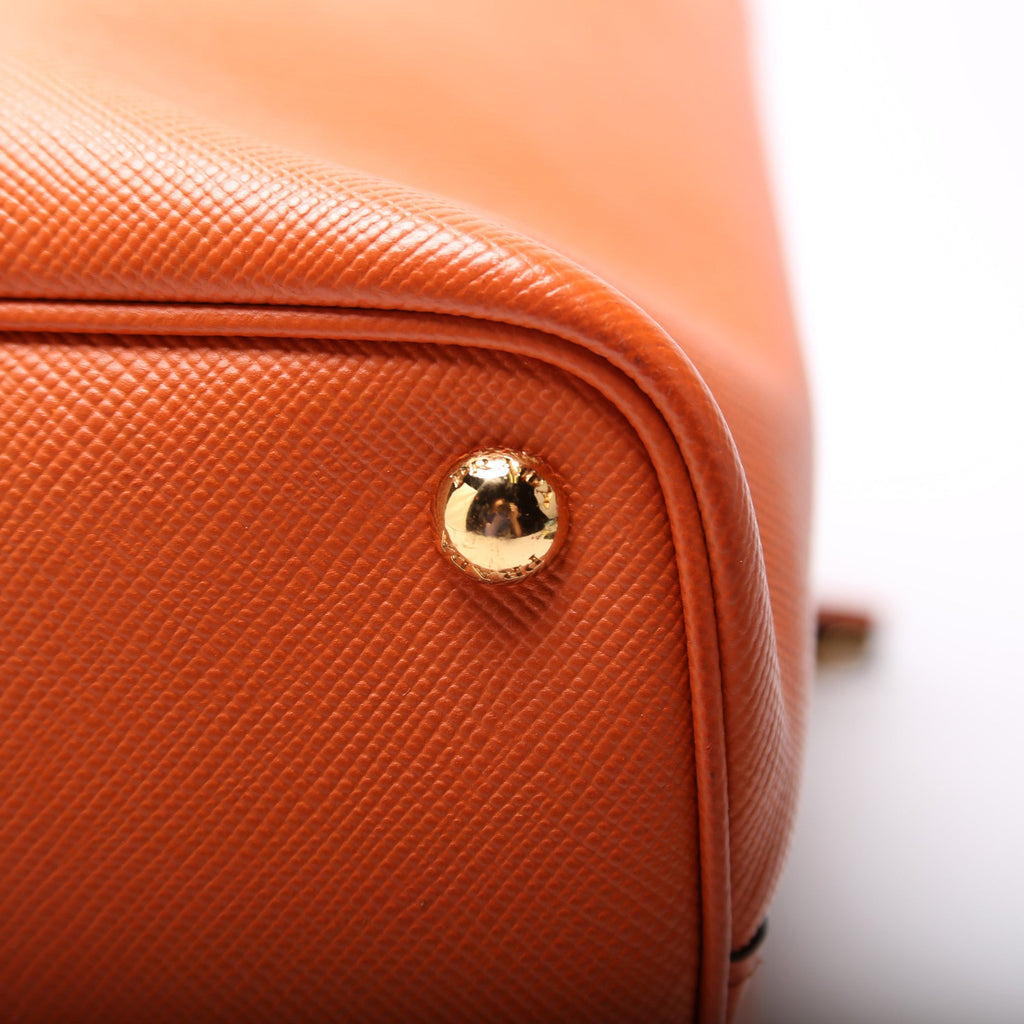 Saffiano Cuir Double Medium Orange