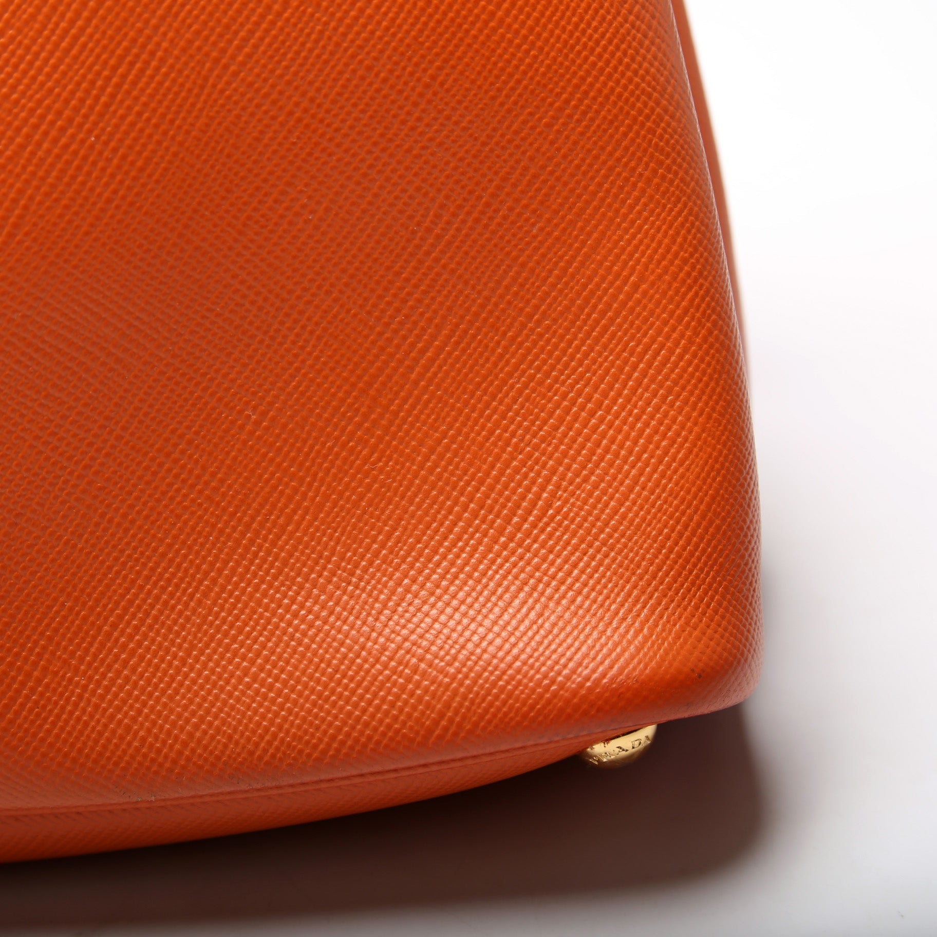 Saffiano Cuir Double Medium Orange