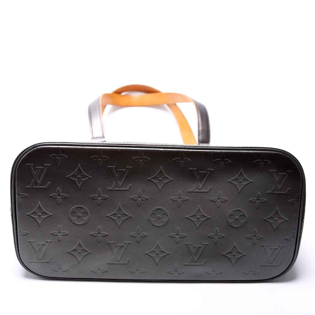 Stockton Monogram Matte Leather Silver