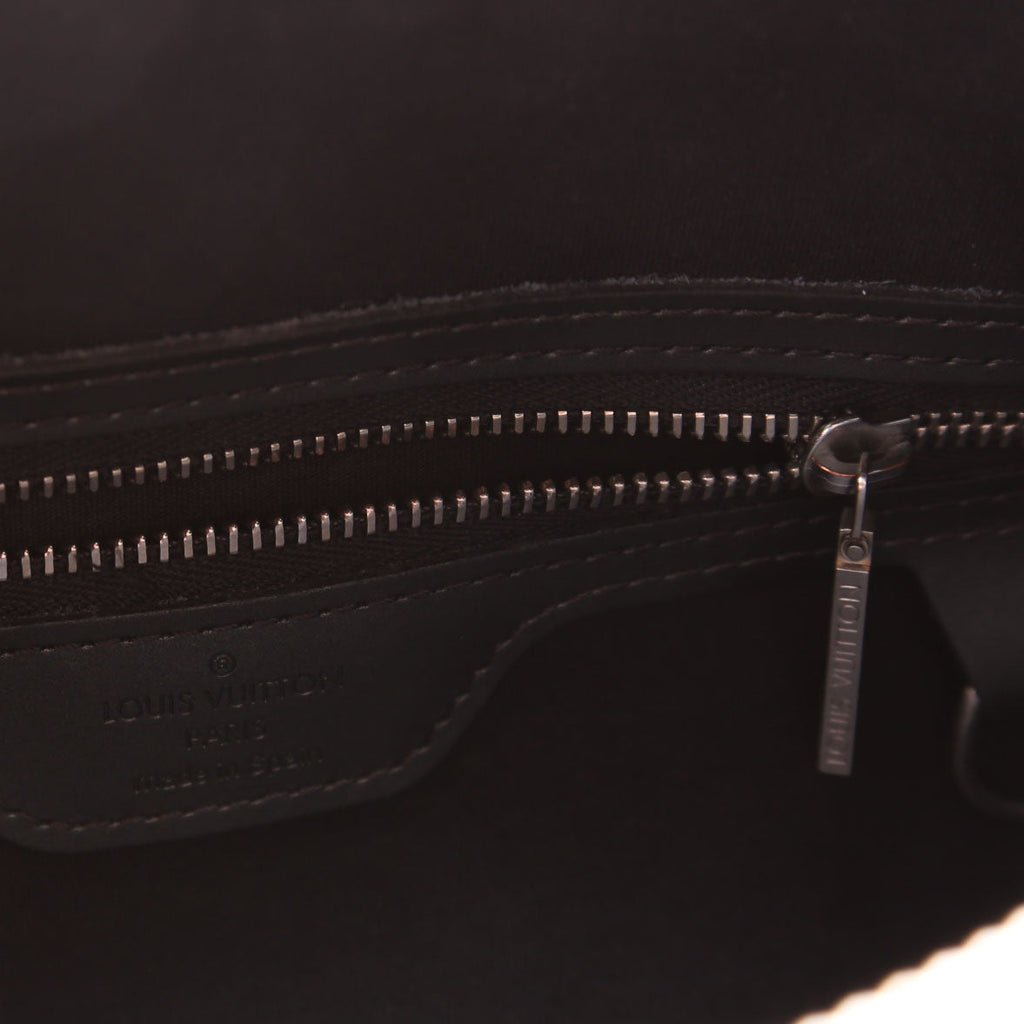 Stockton Monogram Matte Leather Silver