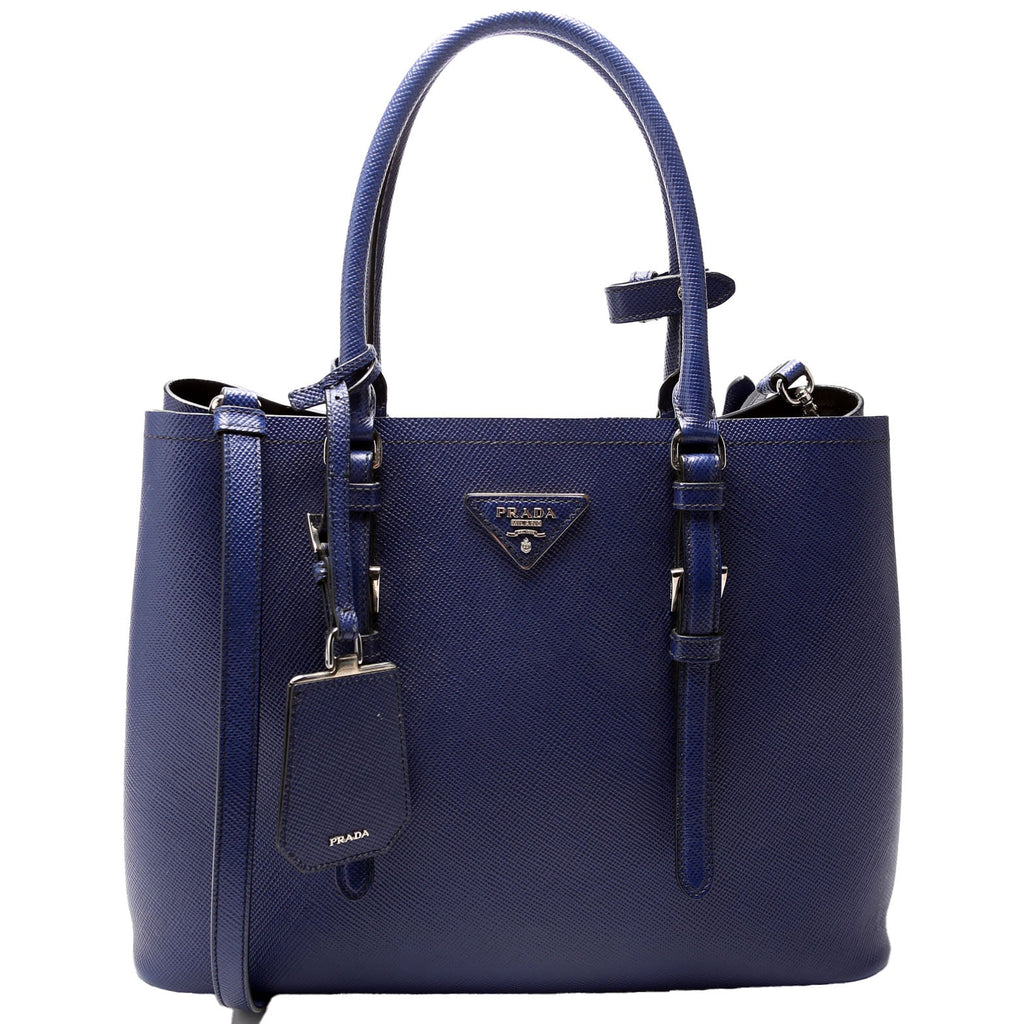 Saffiano Cuir Double Medium Blue