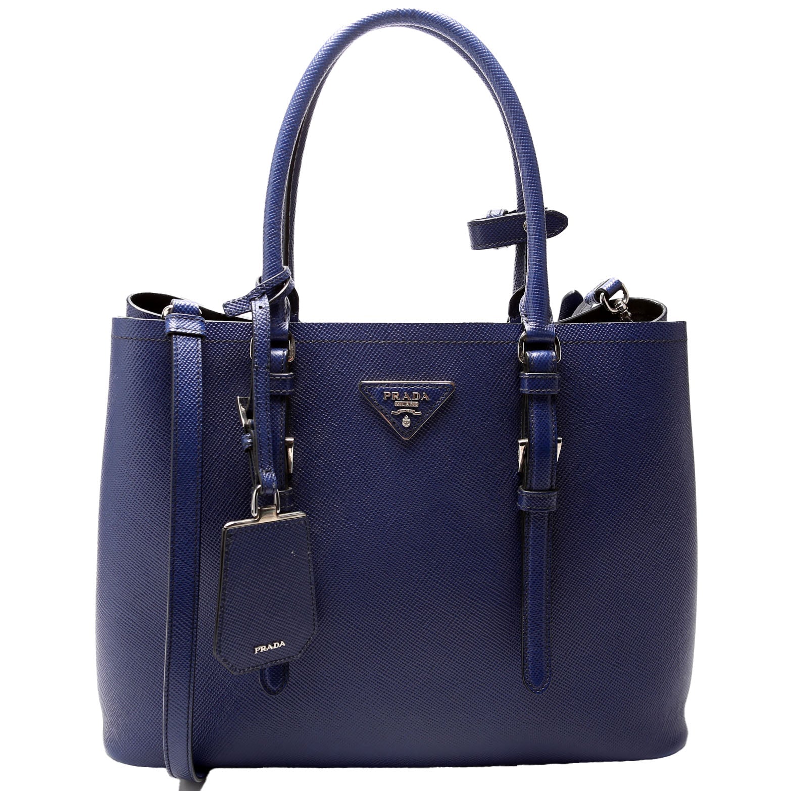 Saffiano Cuir Double Medium Blue