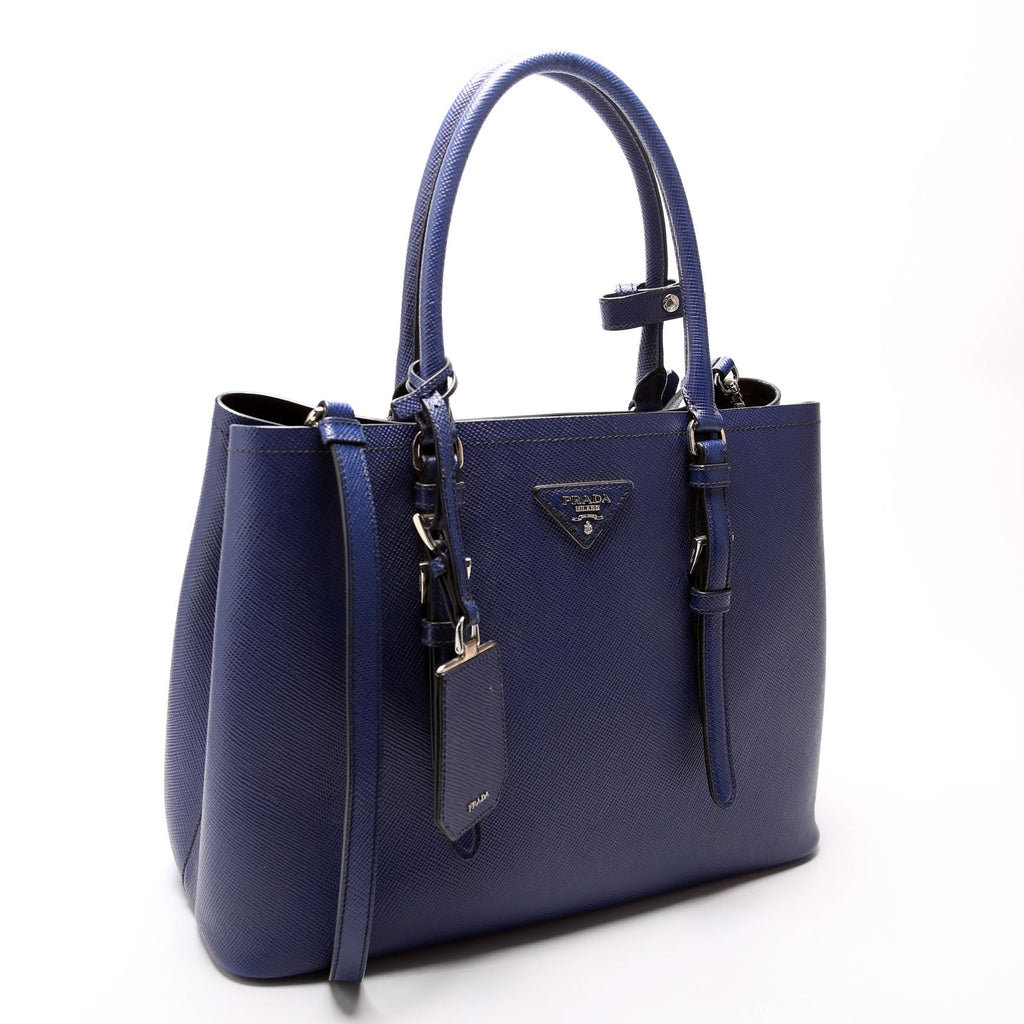 Saffiano Cuir Double Medium Blue