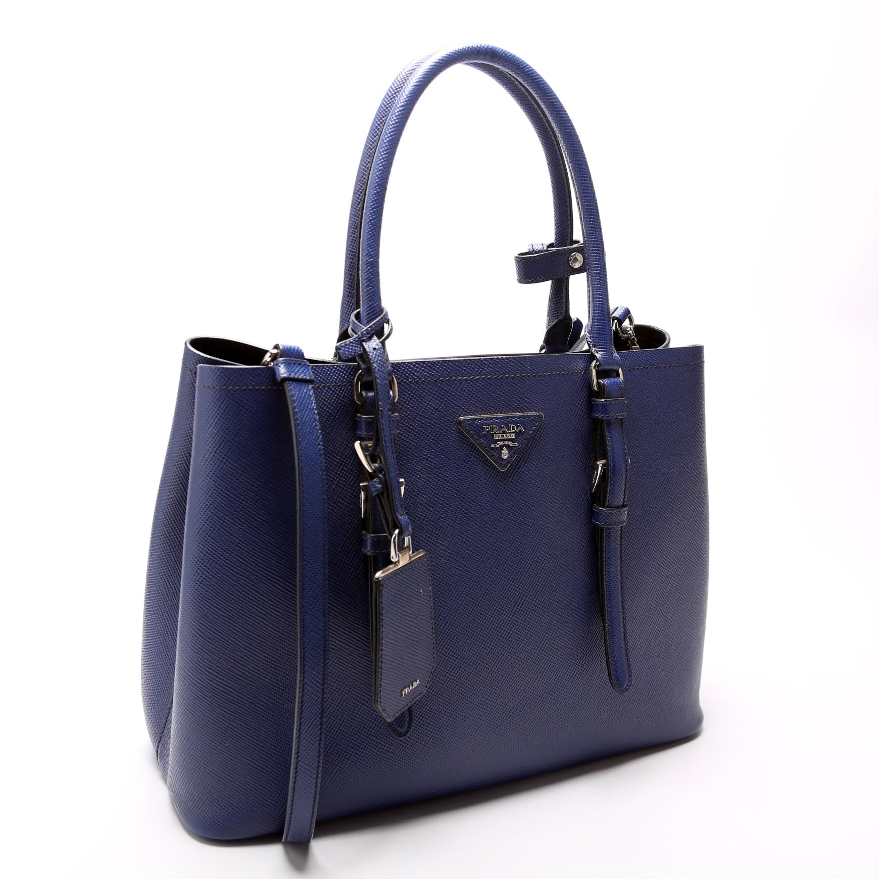 Saffiano Cuir Double Medium Blue