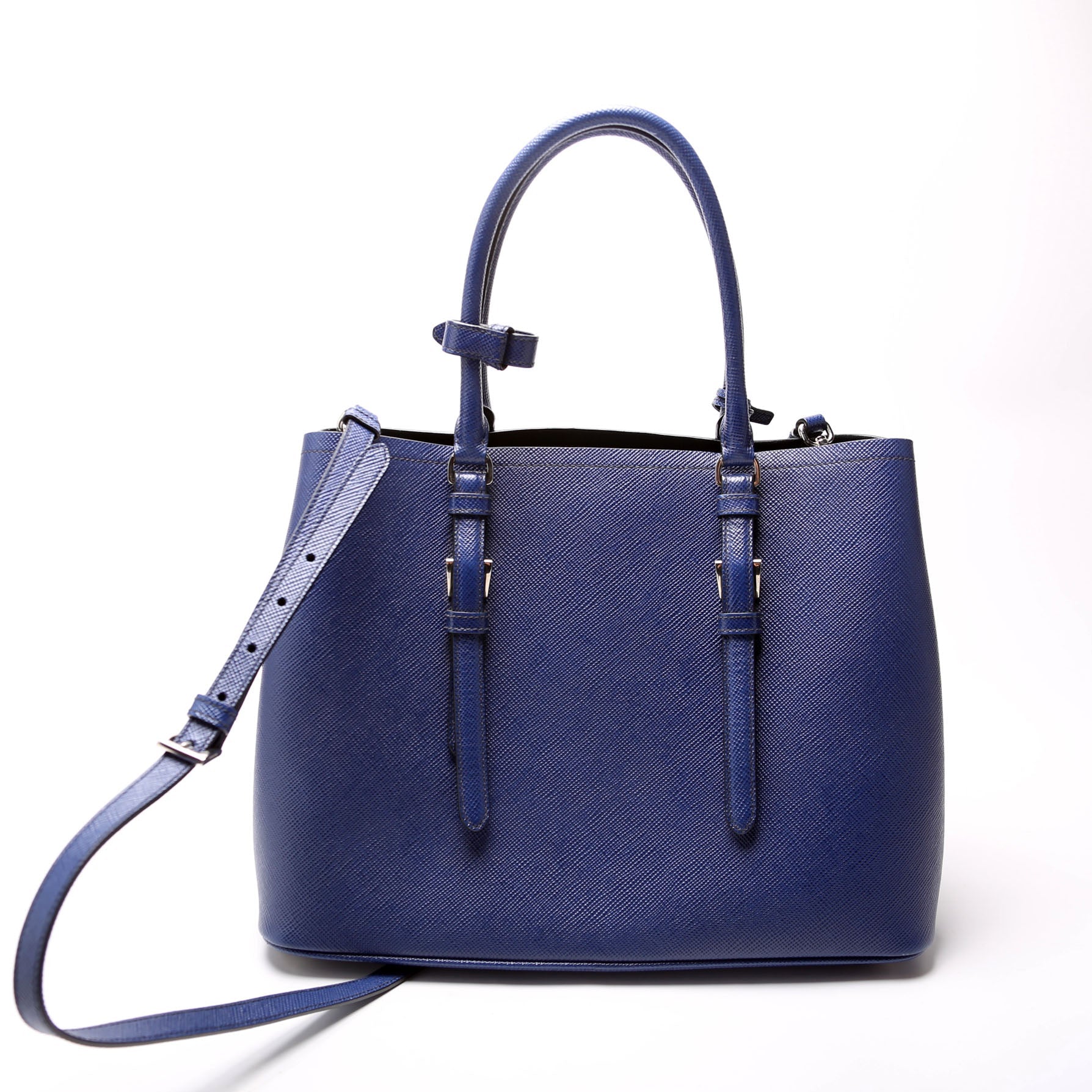 Saffiano Cuir Double Medium Blue