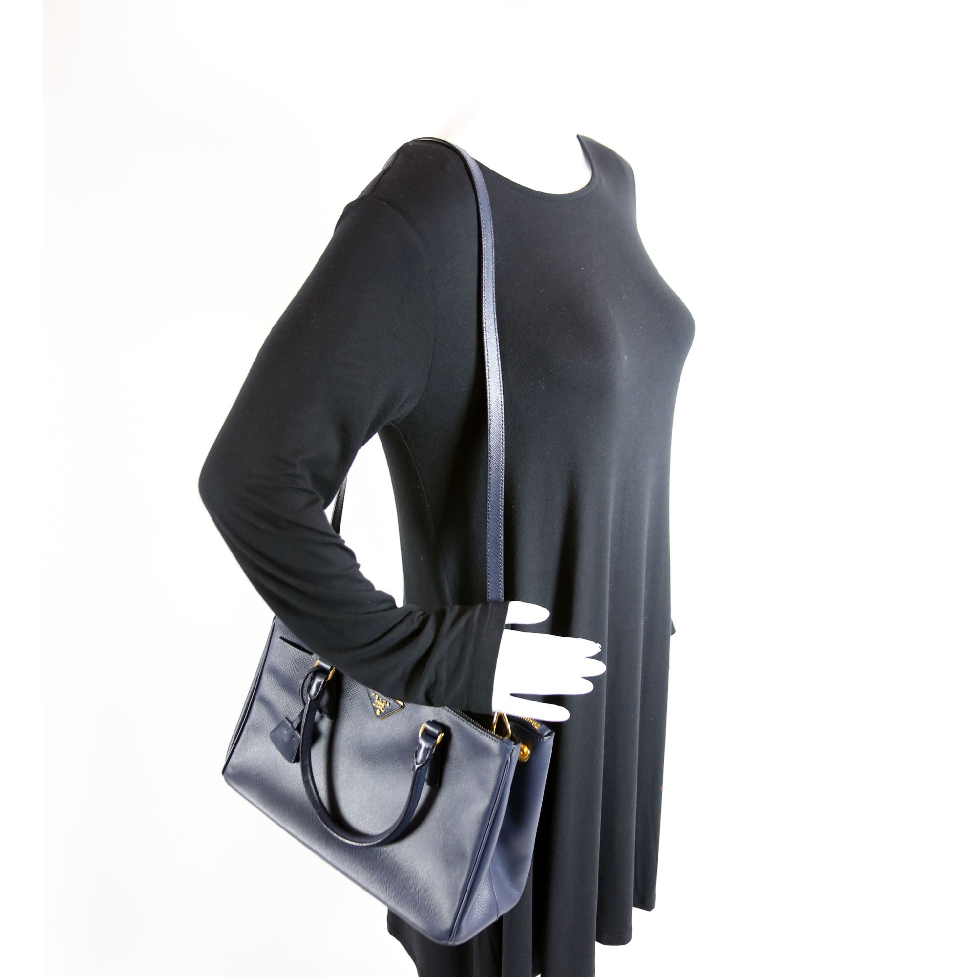 Saffiano Galleria Small Navy