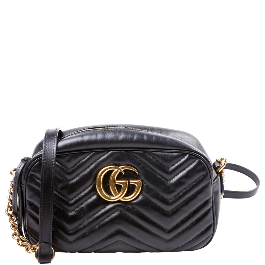 447632 Marmont Small Leather Camera Black