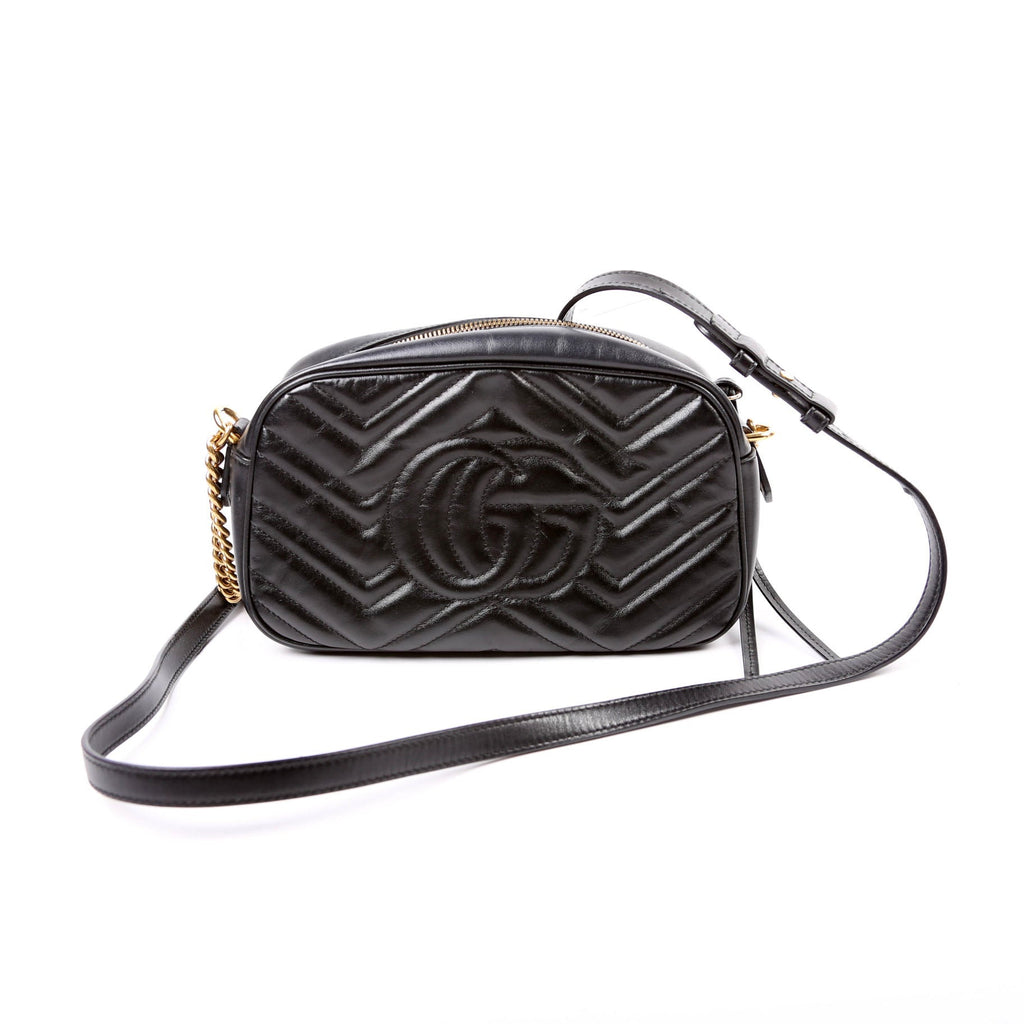 447632 Marmont Small Leather Camera Black