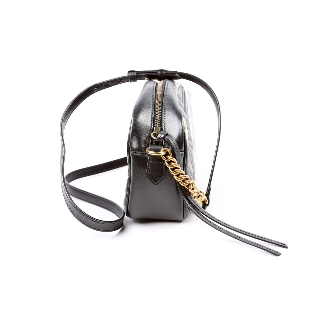 447632 Marmont Small Leather Camera Black