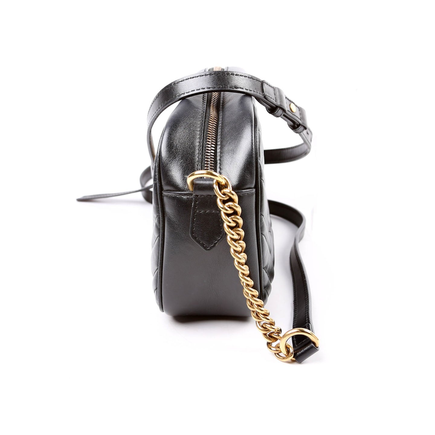 447632 Marmont Small Leather Camera Black