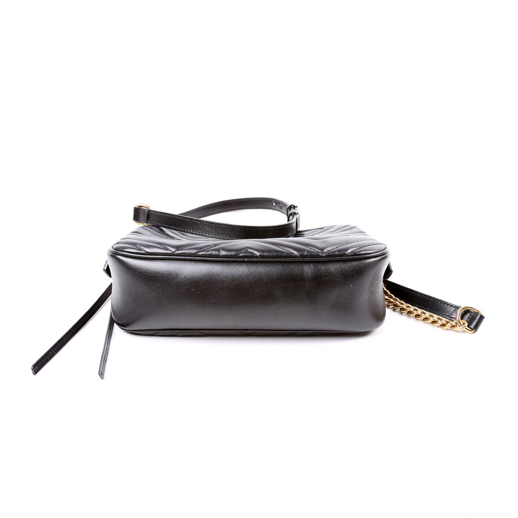 447632 Marmont Small Leather Camera Black