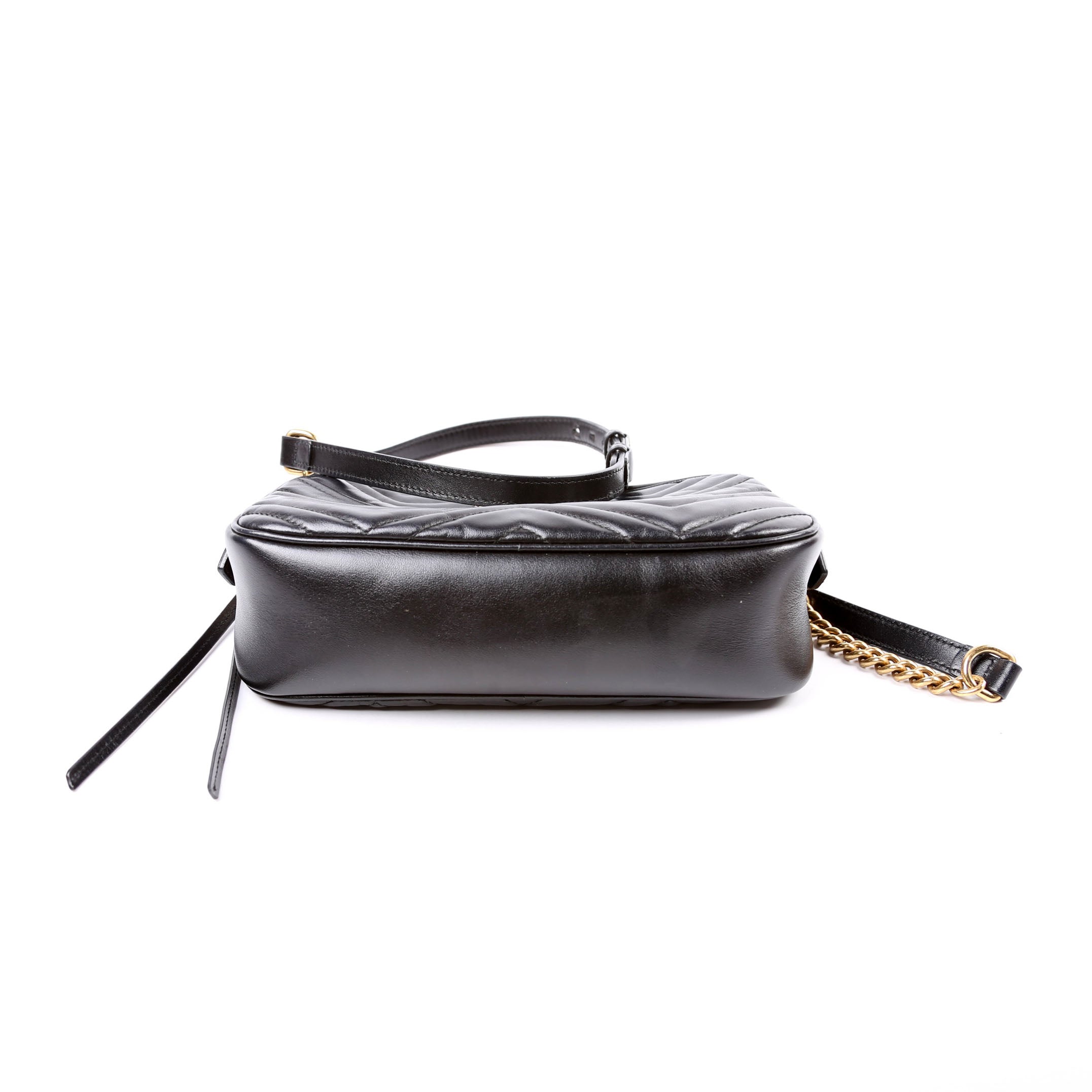 447632 Marmont Small Leather Camera Black