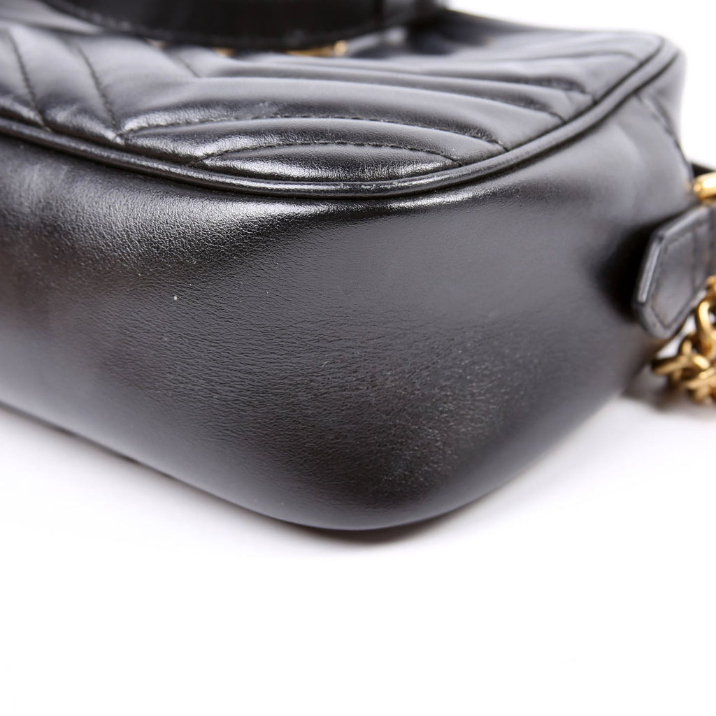 447632 Marmont Small Leather Camera Black