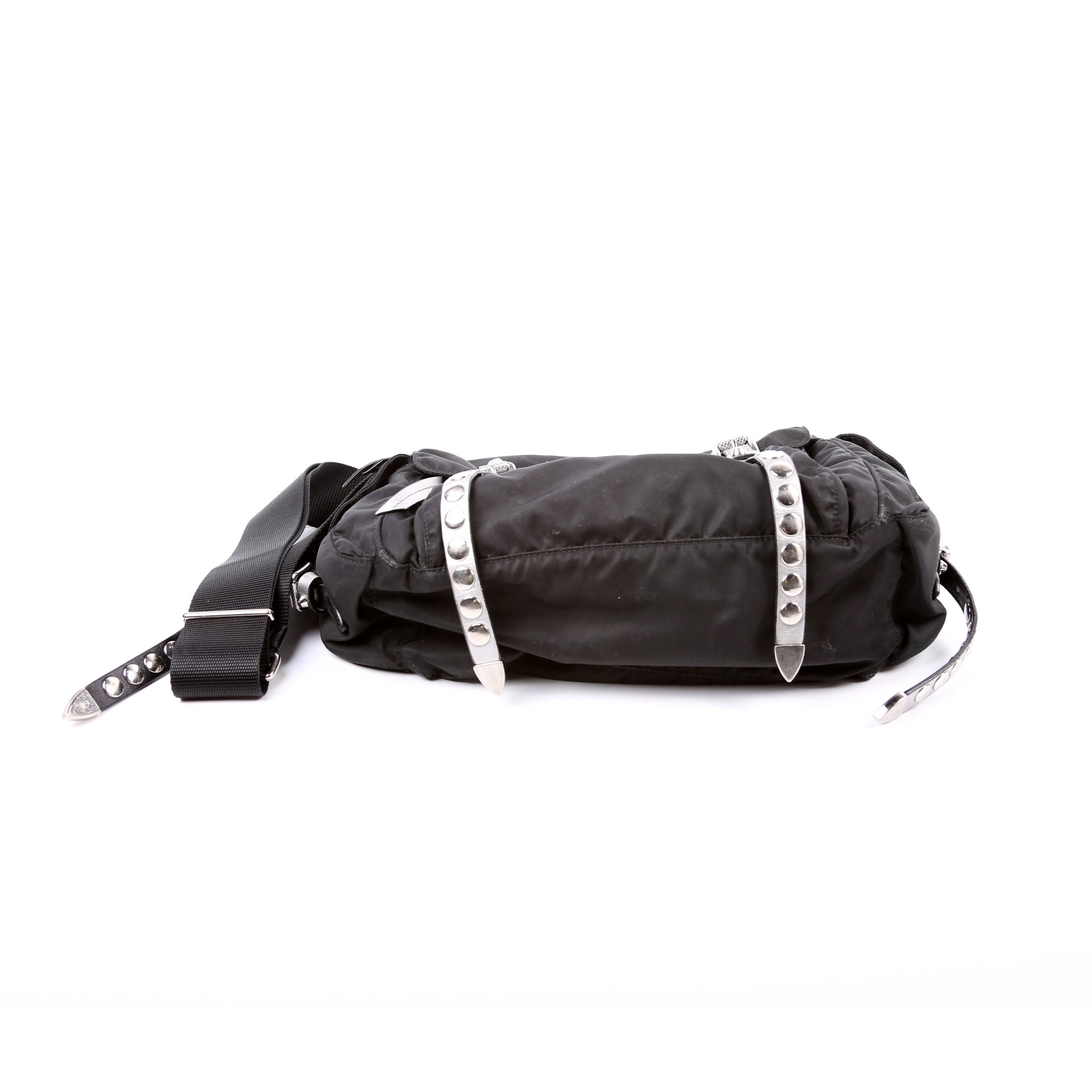 New Velanylon Studded Messenger Black