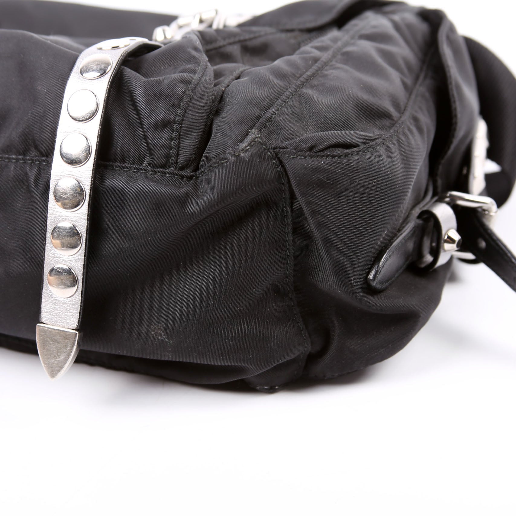 New Velanylon Studded Messenger Black