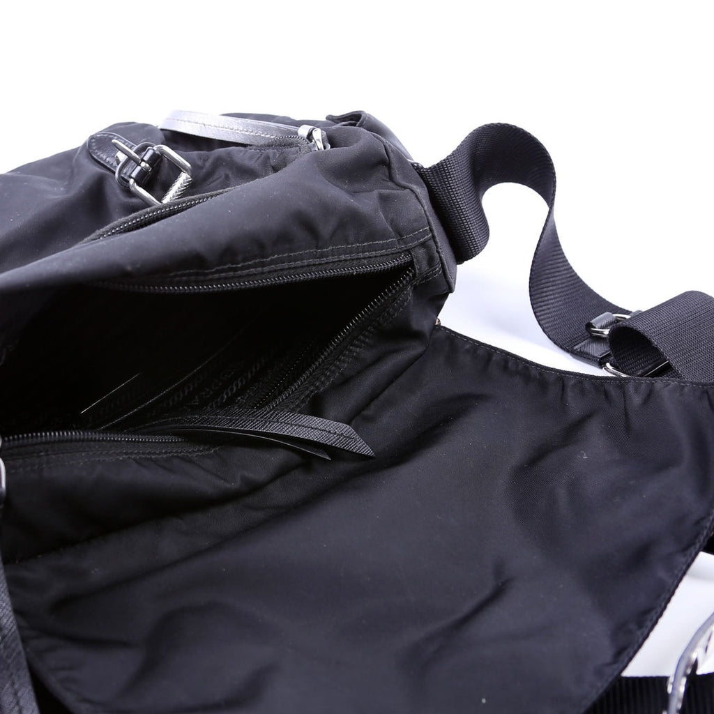New Velanylon Studded Messenger Black